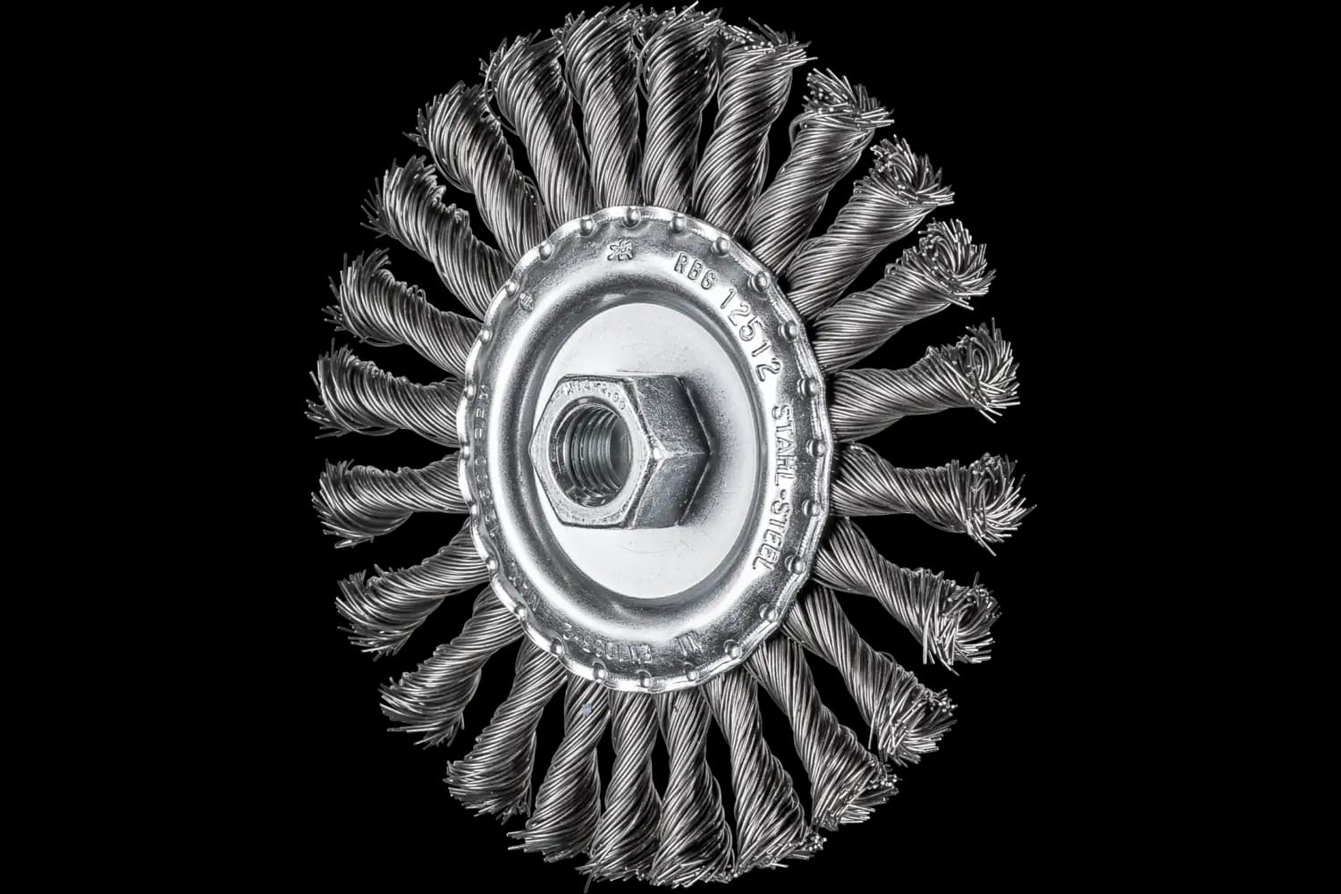 Perie circulară împletită (heavy-duty) din sârmă de oțel POS RBG 12512/M14 ST 0,50