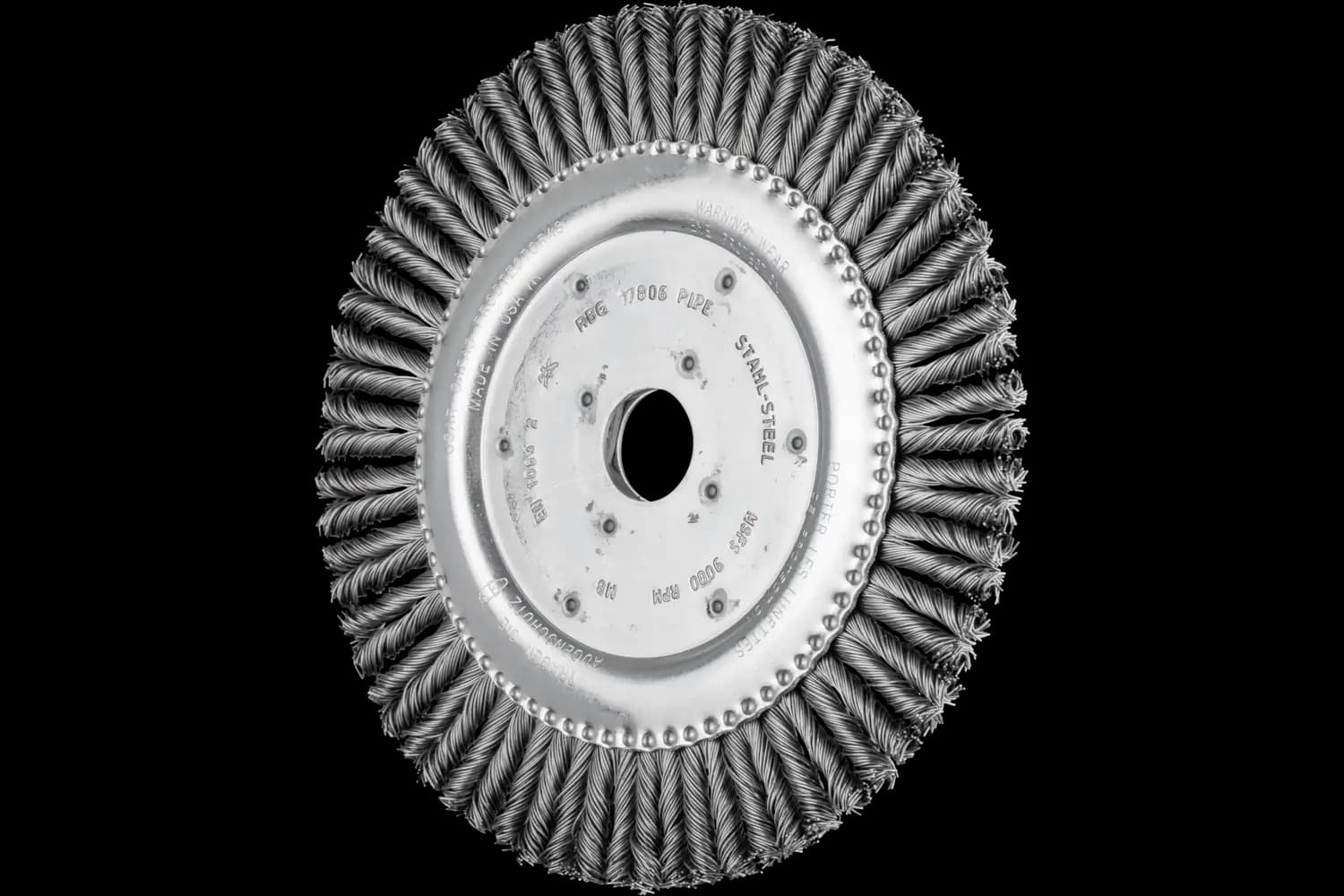 Perie circulară împletită (heavy-duty) din sârmă de oțel RBG 17806/22,2 PIPE CT ST 0,50 72Z