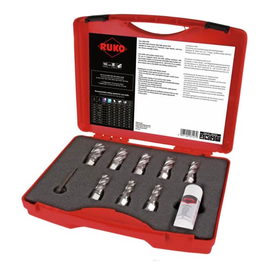 Set carote HSS cu prindere Weldon - 10 piese 108810 3