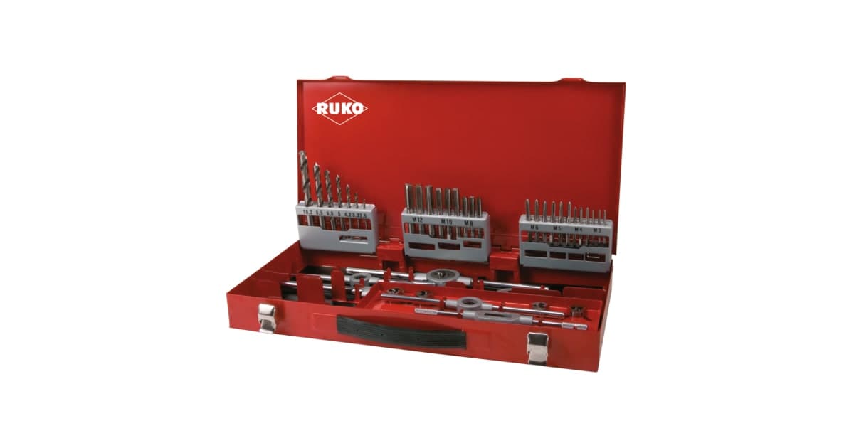 Set scule pentru filetat HSS - 44 piese 245030