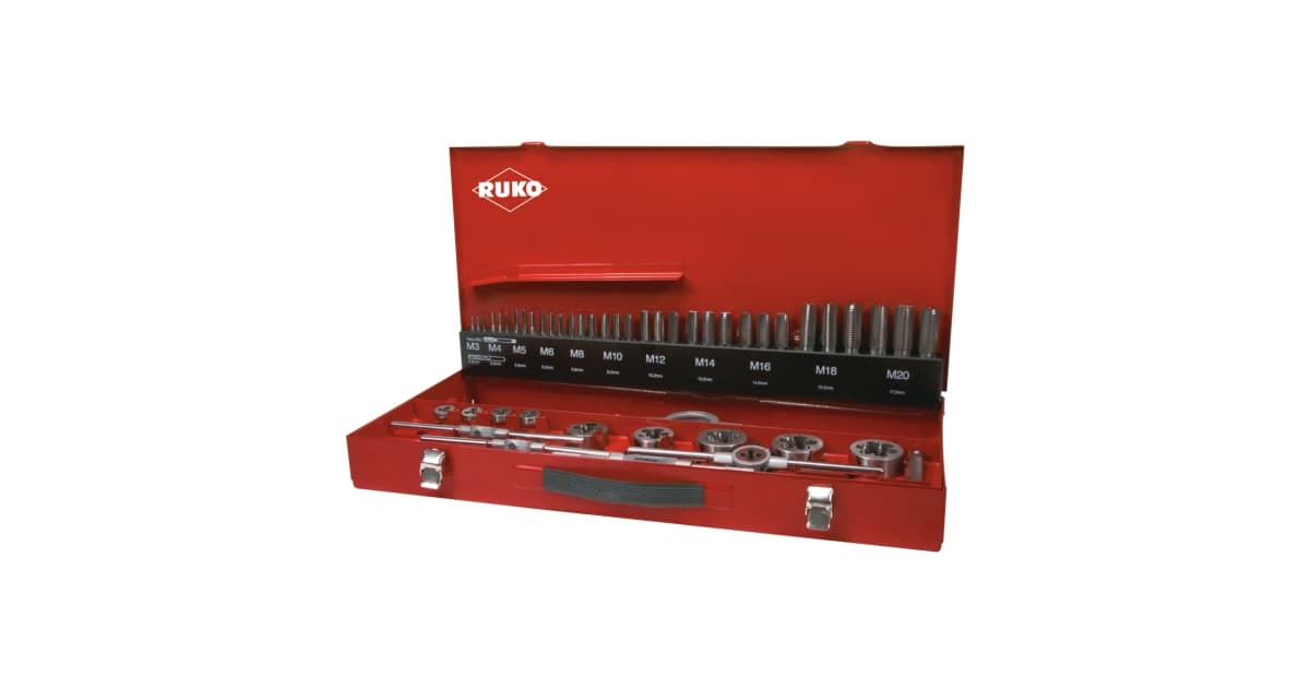Set scule pentru filetat HSS - 43 piese 245041