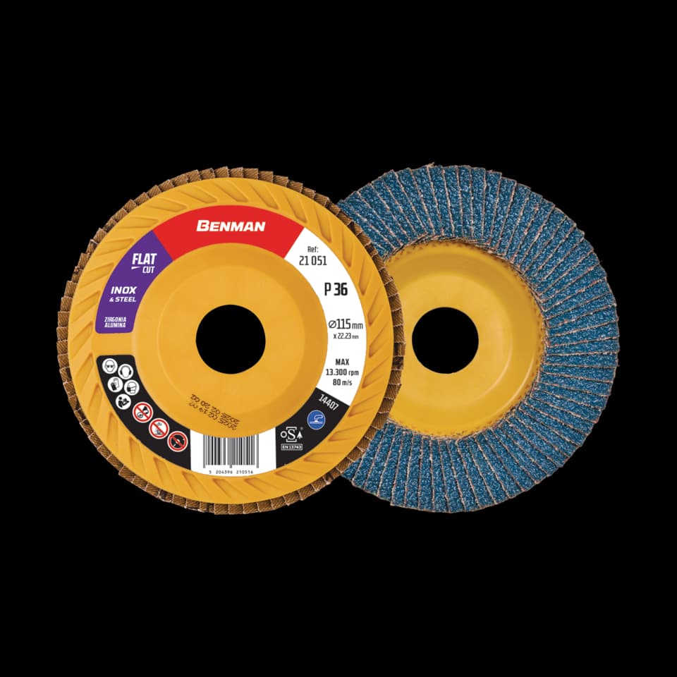 DISC ABRAZIV CU BAZĂ DE PLASTIC, Benman, 115x100
