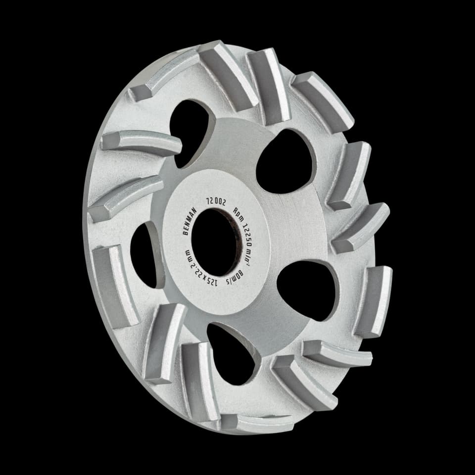 DISC DE ȘLEFUIRE PENTRU BETON DUR, ARGINTIU 180XM22,2 BENMAN