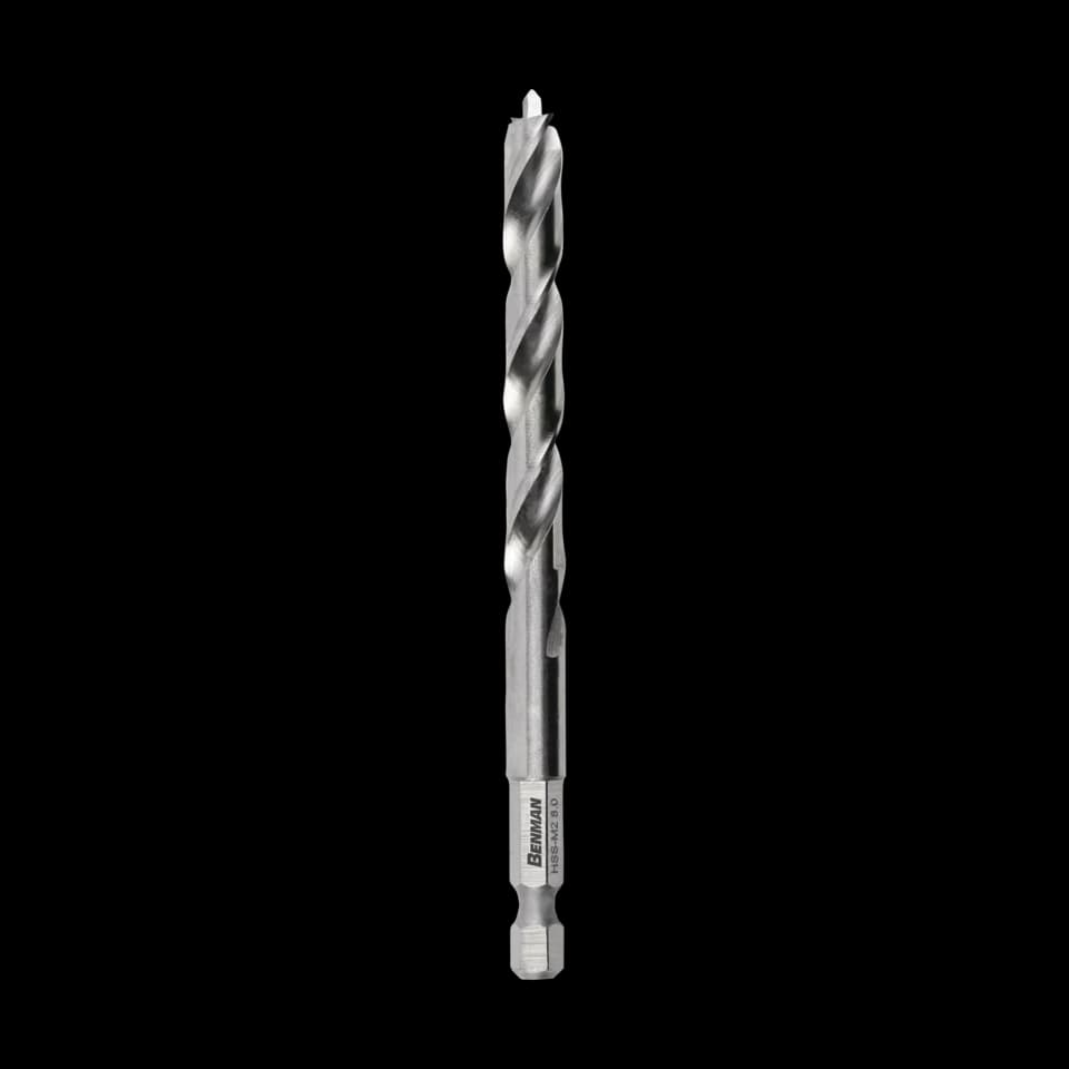 BURGHIU HEXAGONALA 1/4" PENTRU LEMN, Ø4,00 (2BUC.), BENMAN