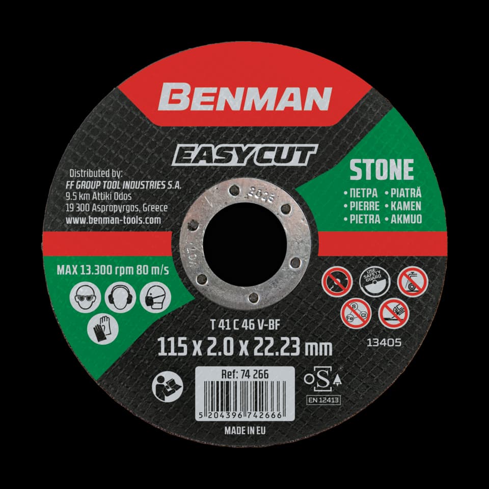 DISC PENTRU TĂIERE PIATRĂ, EASY CUT 115x2.0mm BENMAN