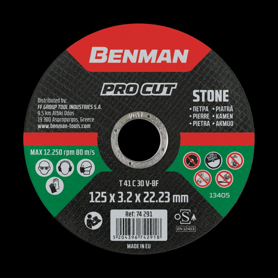DISC PENTRU TĂIERE PIATRĂ, PRO CUT 115x3.2mm BENMAN