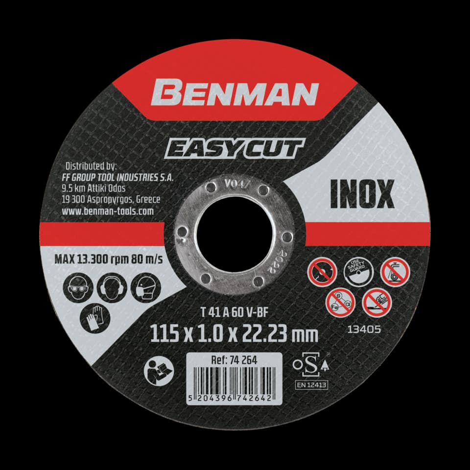 DISC TAIERE PENTRU INOX, EASY CUT 180x2.0mm BENMAN