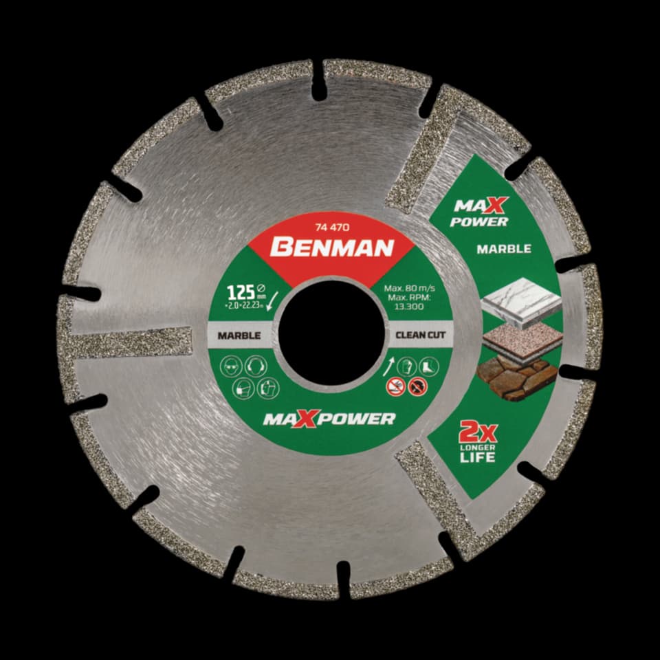 DISC TAIERE DIAMANTAT PENTRU MARMURA, Benman, MAXPOWER MARBLE 230