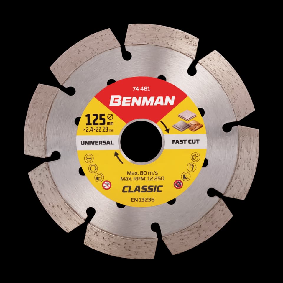 DISC DIAMANT UNIVERSAL, BENMAN 125 X 2.4 X 10w