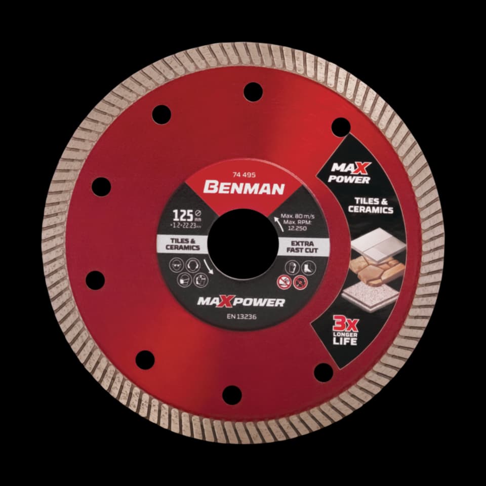 DISC DIAMANT PENTRU TAIERE GRESIE,MAXPOWER,BENMAN 115 X 1.2 X 7w