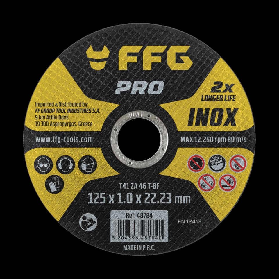 DISC TĂIERE INOX, PROLINE, 125x1.0mm, F.F. GROUP