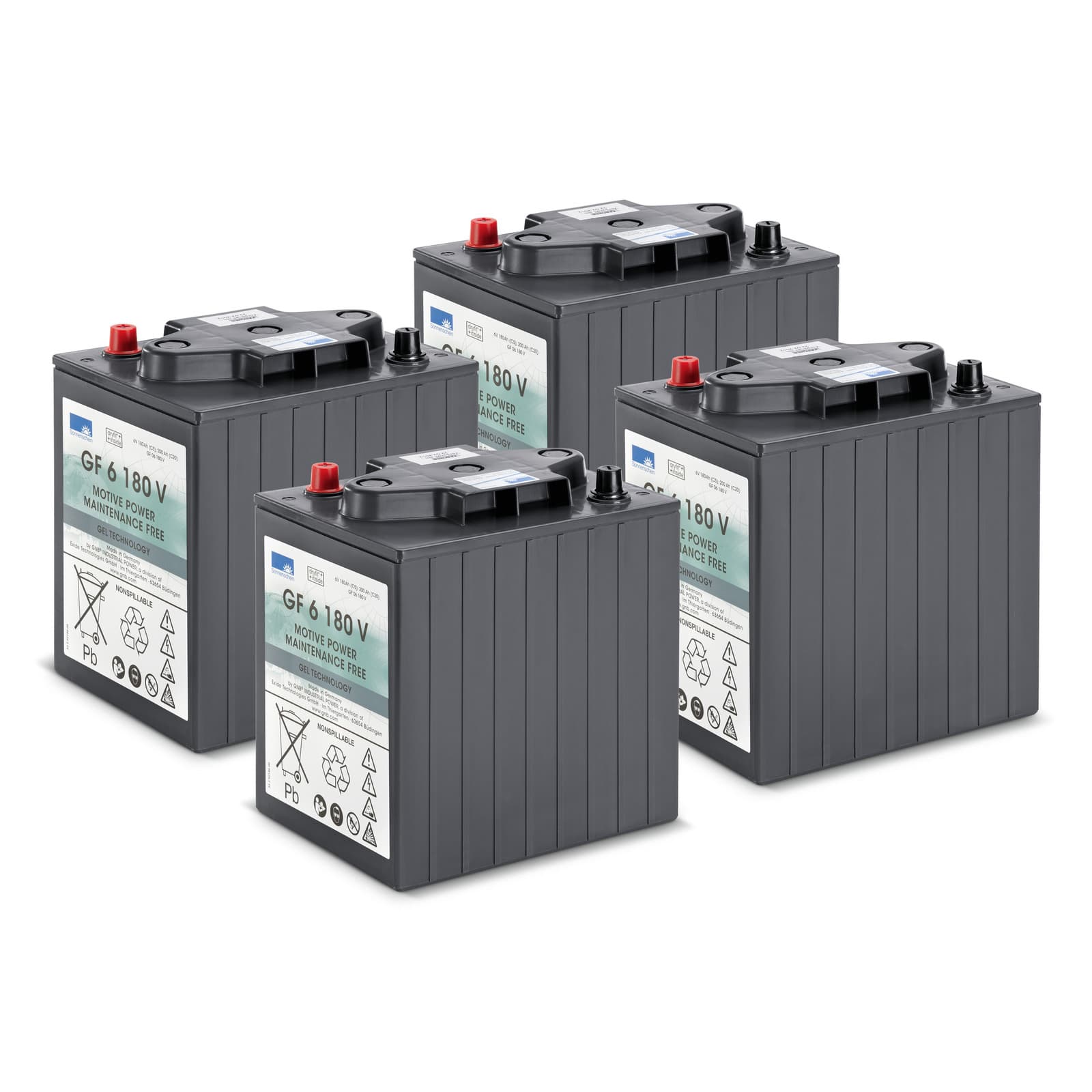 Battery kit Gel 4x 6V/180Ah