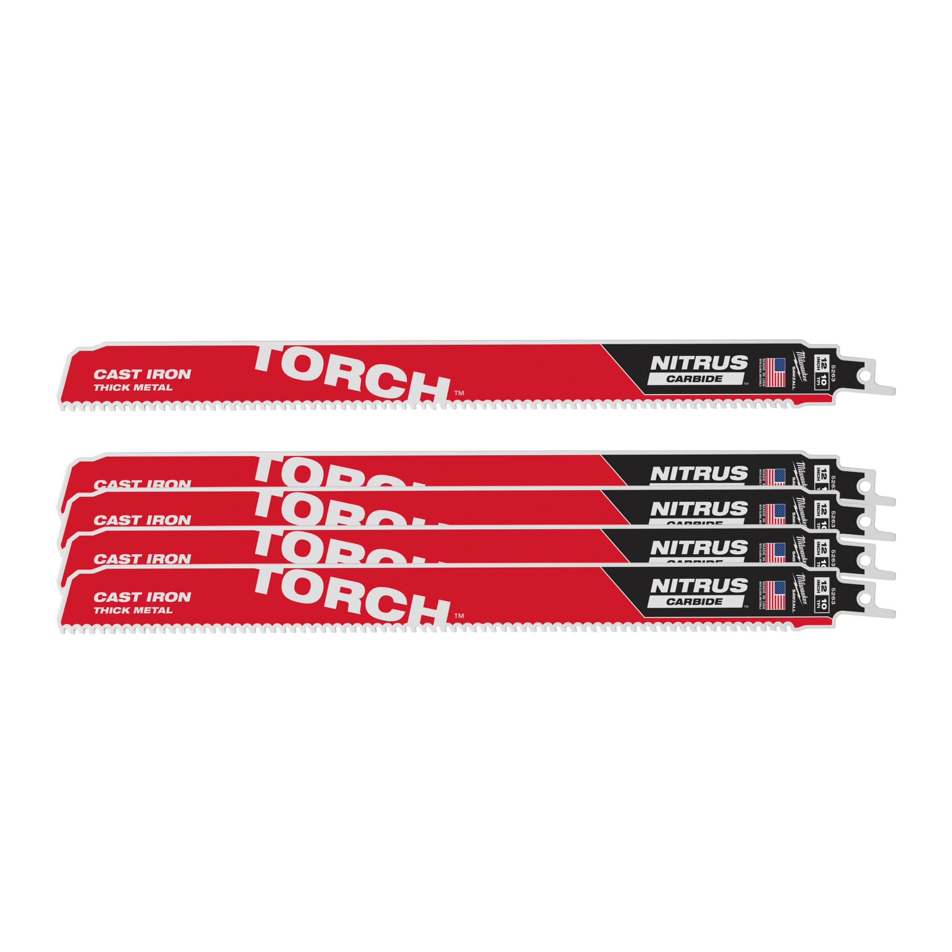 Pânze fierăstrău sabie TCT TORCH NITRUS 300x10T - 5 buc, 5 bucăți