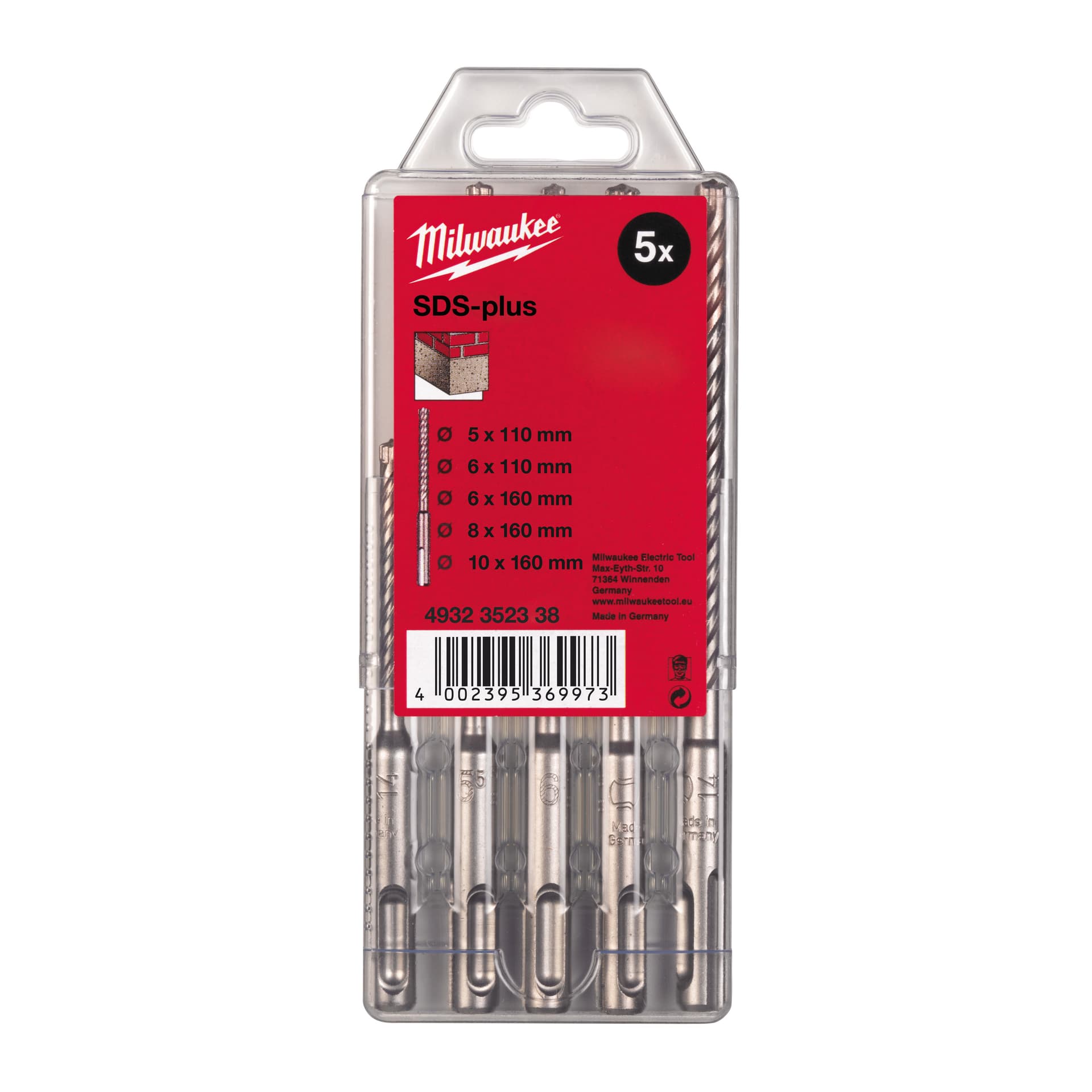 Set burghie SDS+ M2 Ø5,6x110 și Ø6/8/10x160 mm