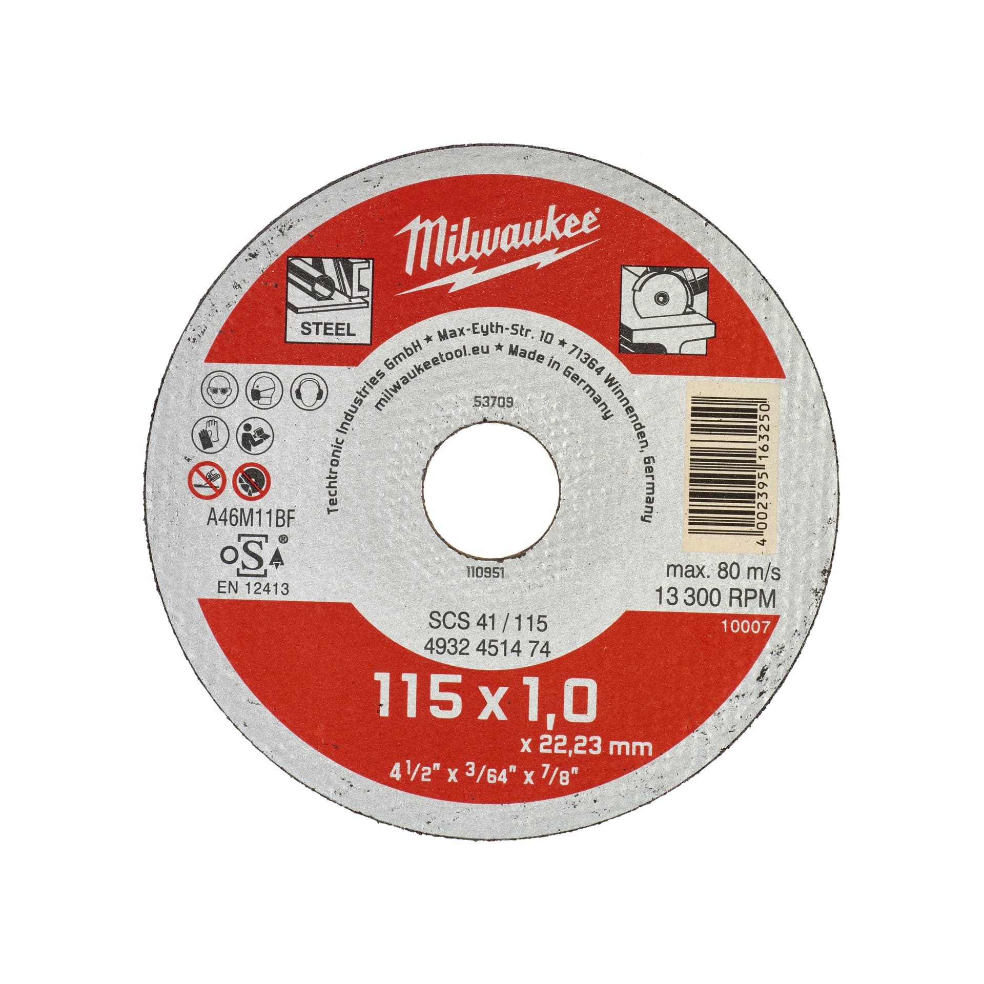 Disc pentru tăiat metal Contractor 115X1 - 200 bucăți