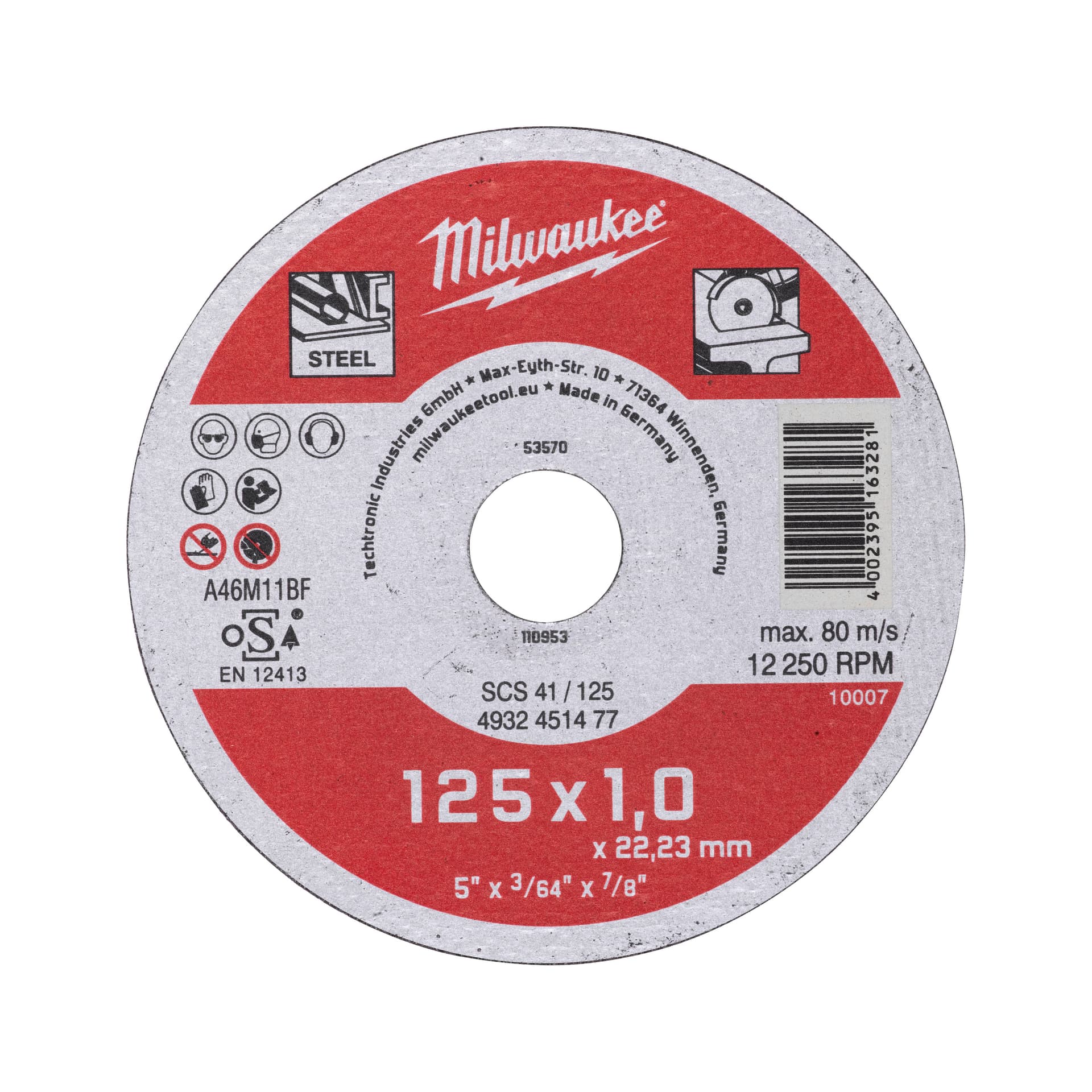 Disc pentru tăiat metal Contractor 125X1