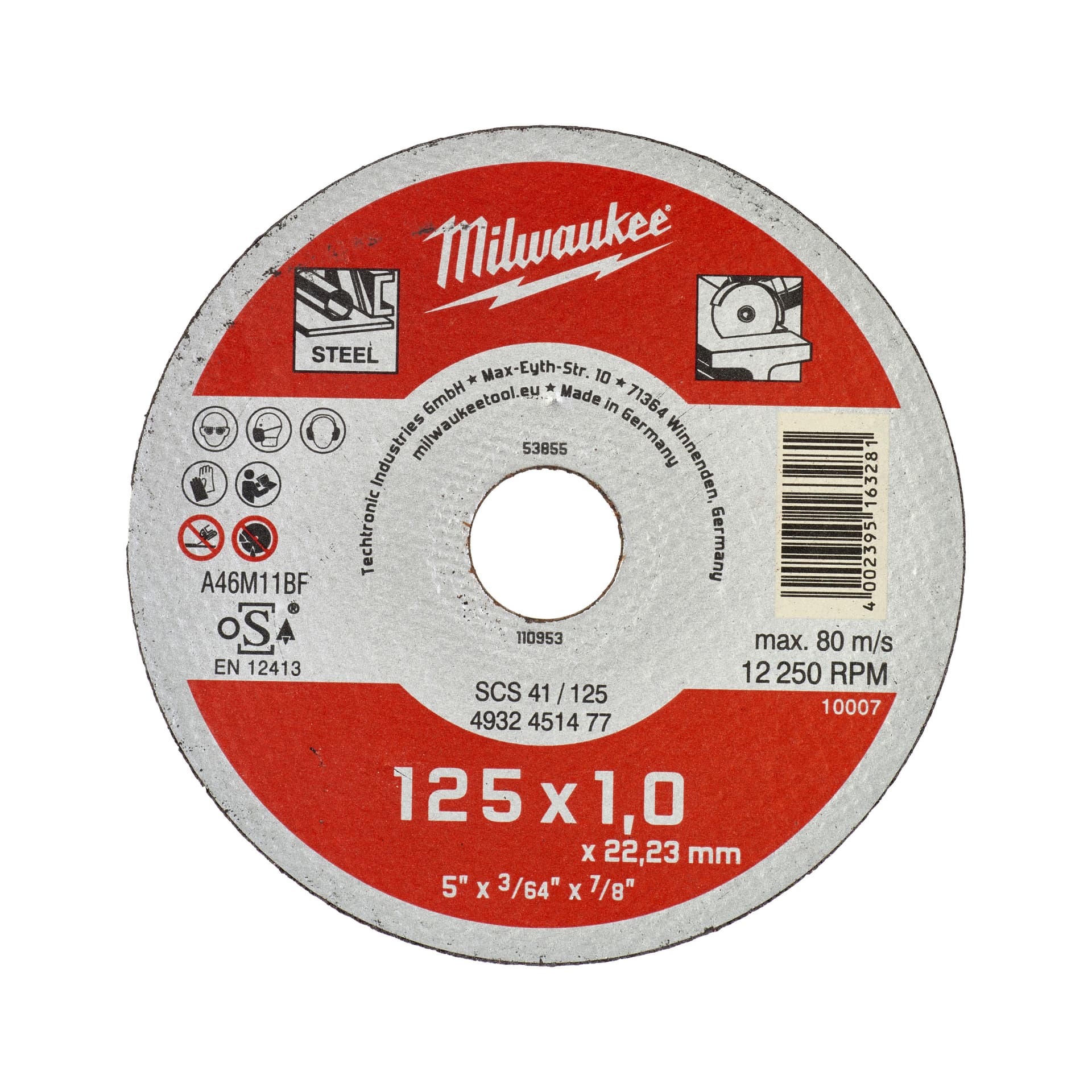 Disc pentru tăiat metal Contractor 125X1 - 200 bucăți