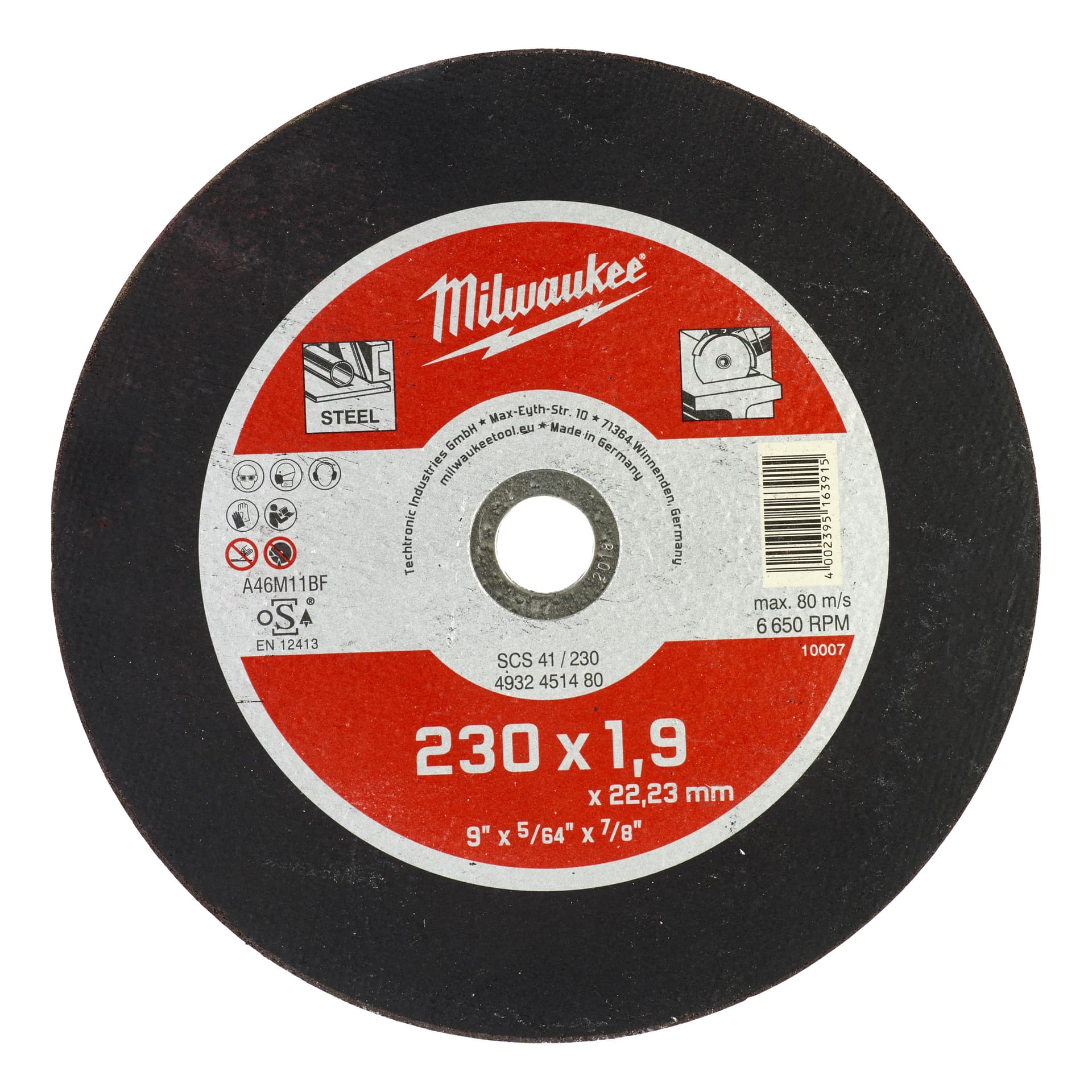 Disc pentru tăiat metal Contractor 230X1,9