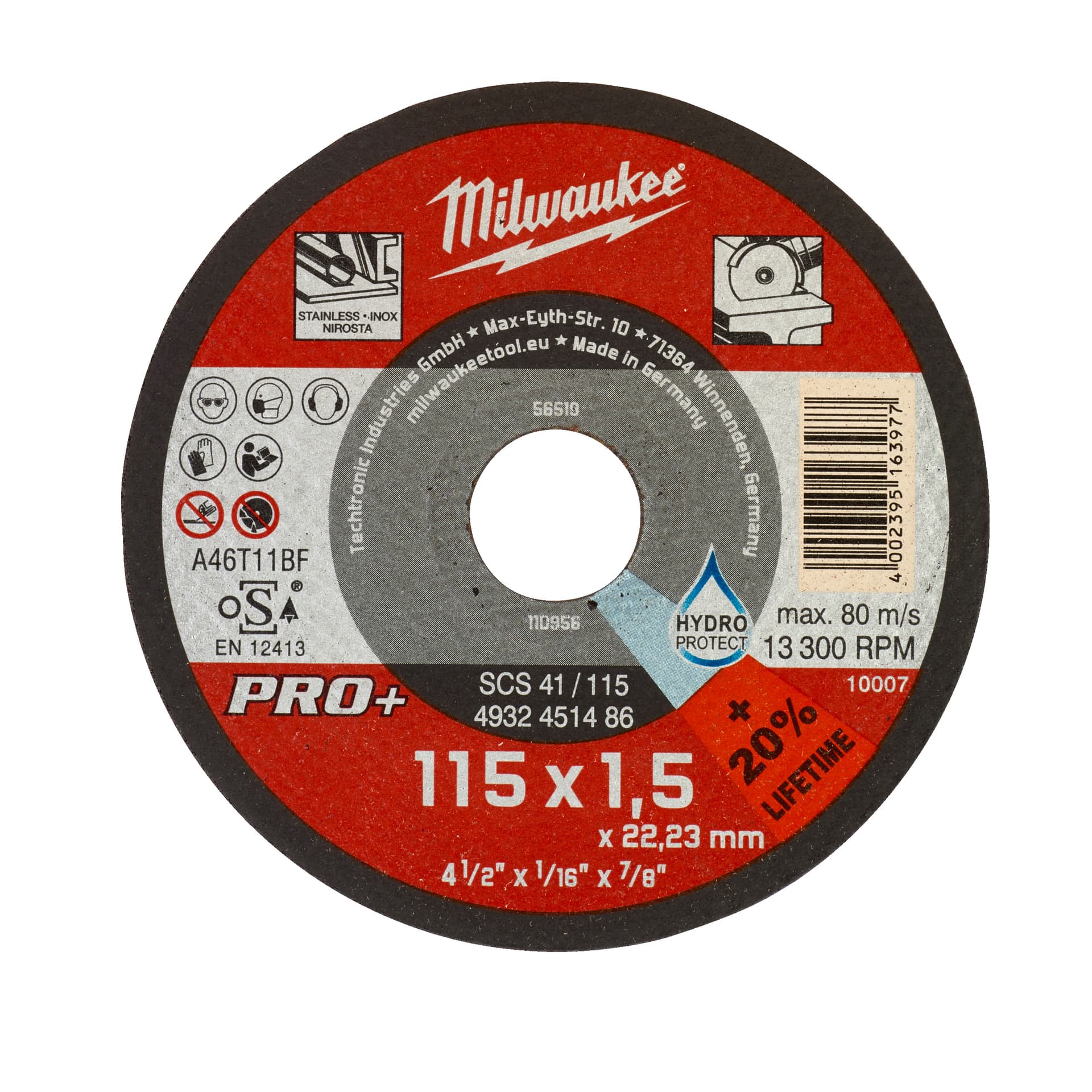 Disc pentru metal plat 115X1,5 PRO+