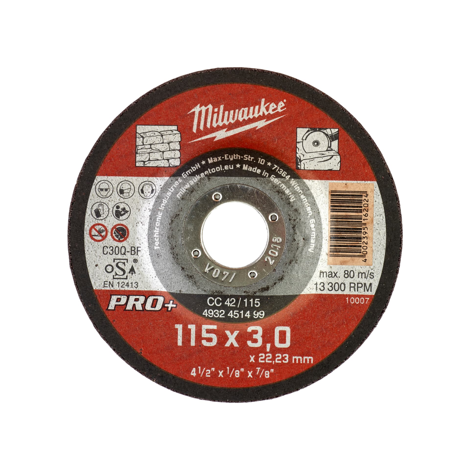 Disc pentru piatră convex 115X3 PRO+