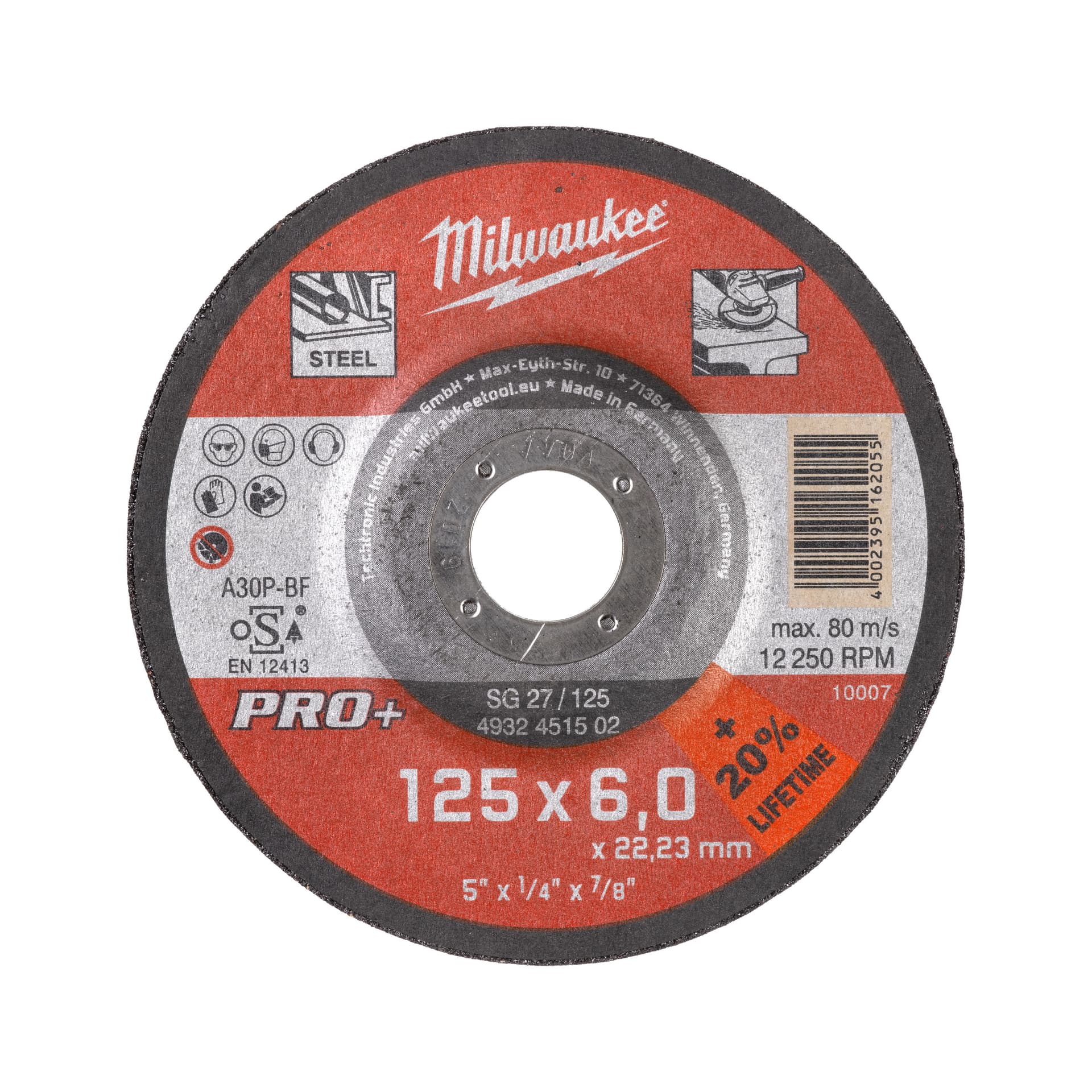 Disc pentru șlefuit metal 125X6 PRO+