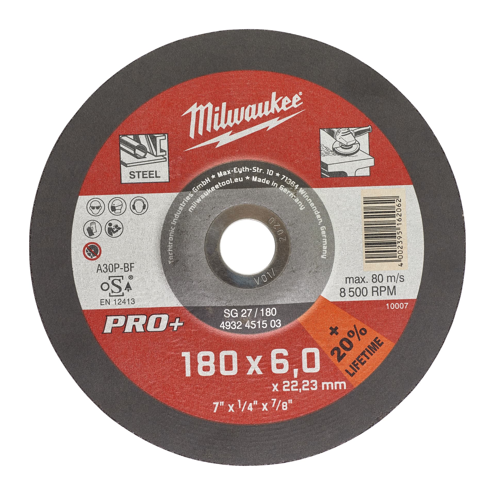 Disc pentru șlefuit metal 180X6 PRO+