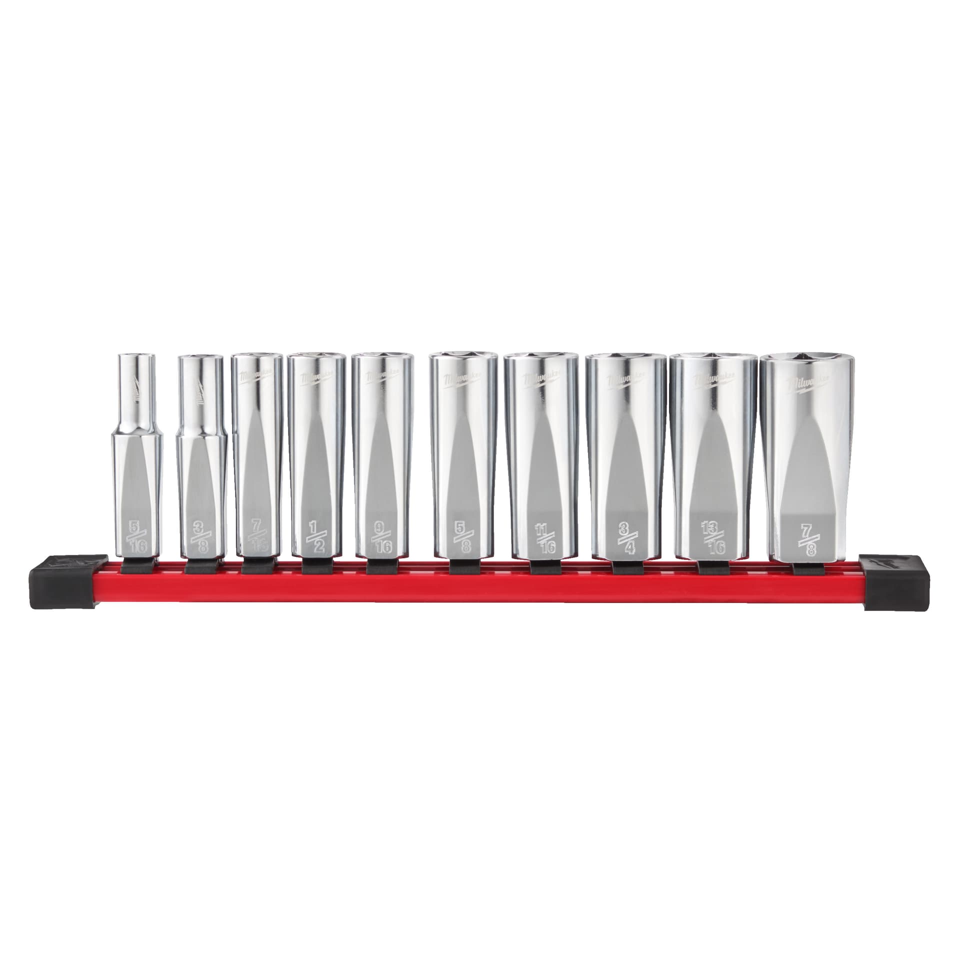 Set 10 bucăți bucăți chei tubulare lungi cromate 3/8˝ sistem imperial