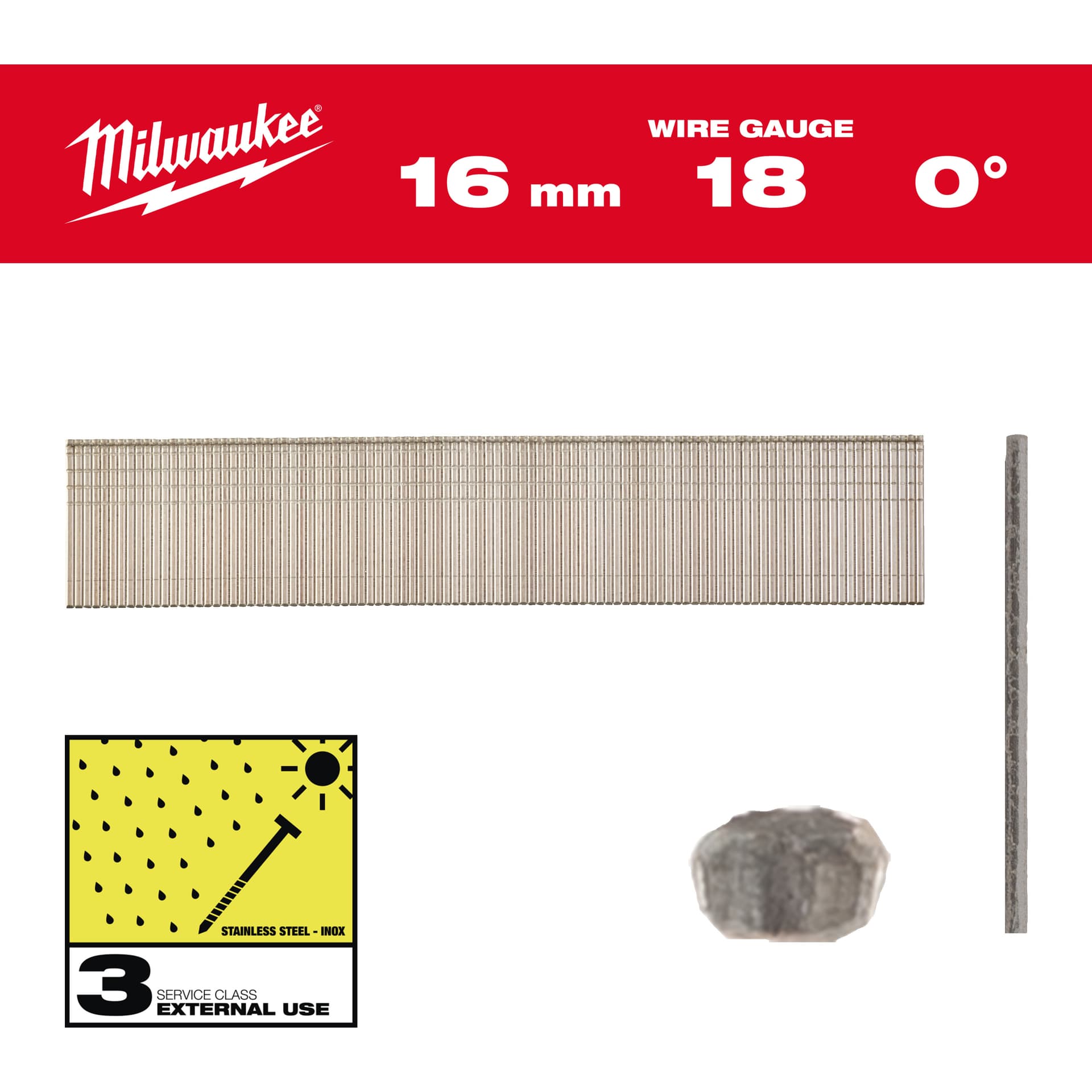 Cuie inox 18G, 16mm, 10.000 bucăți