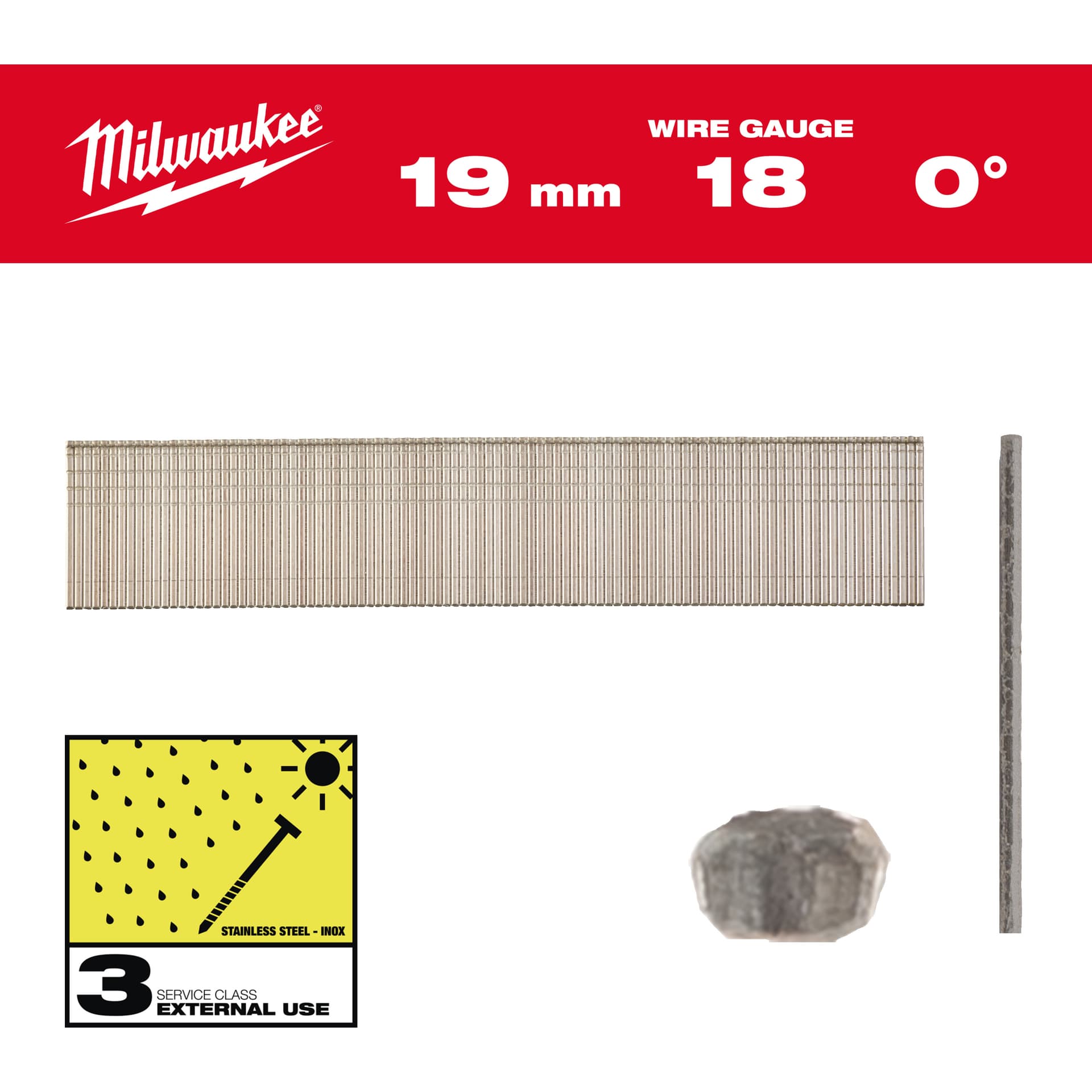 Cuie inox 18G, 19mm, 10.000 bucăți