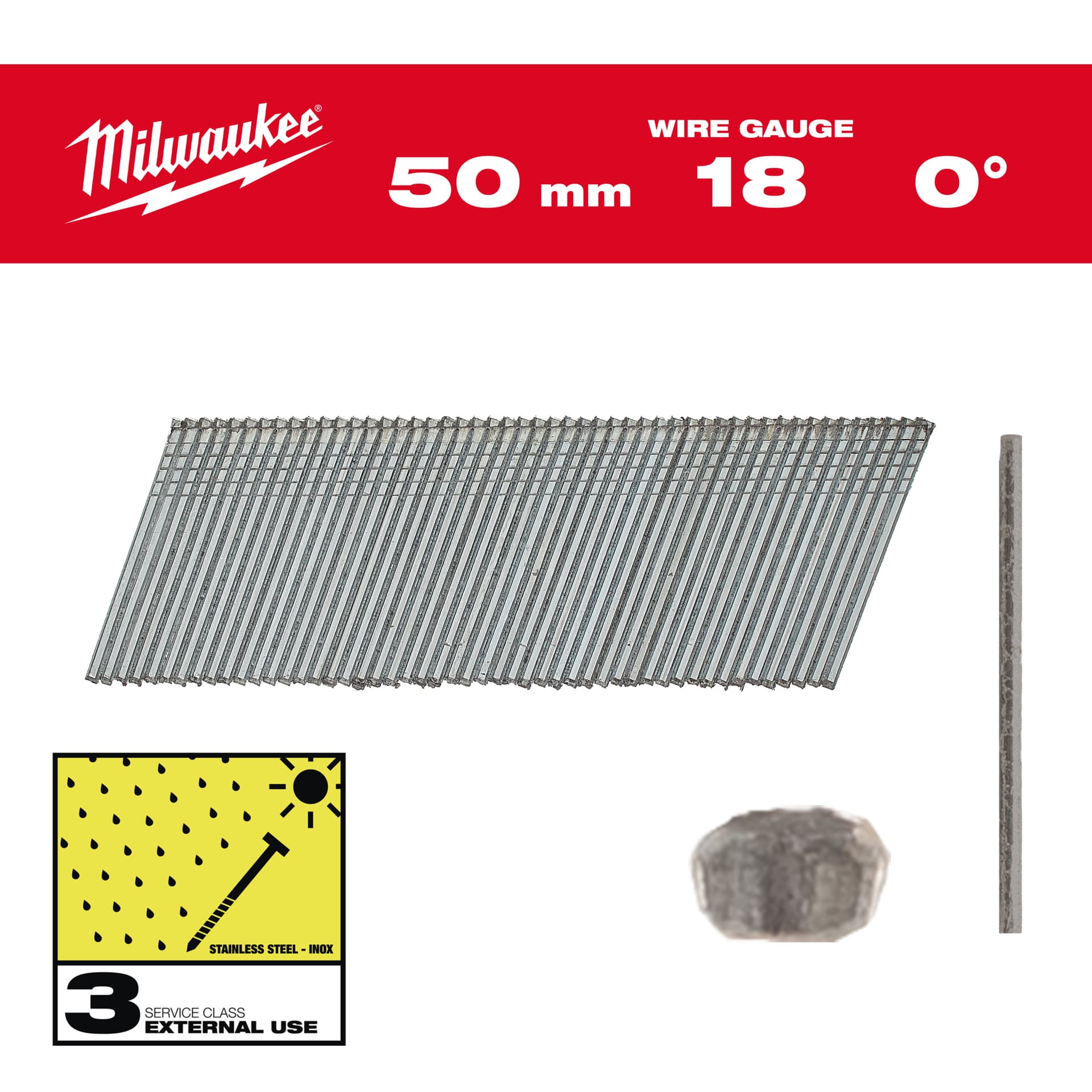 Cuie inox 18G, 50mm, 3.000 bucăți
