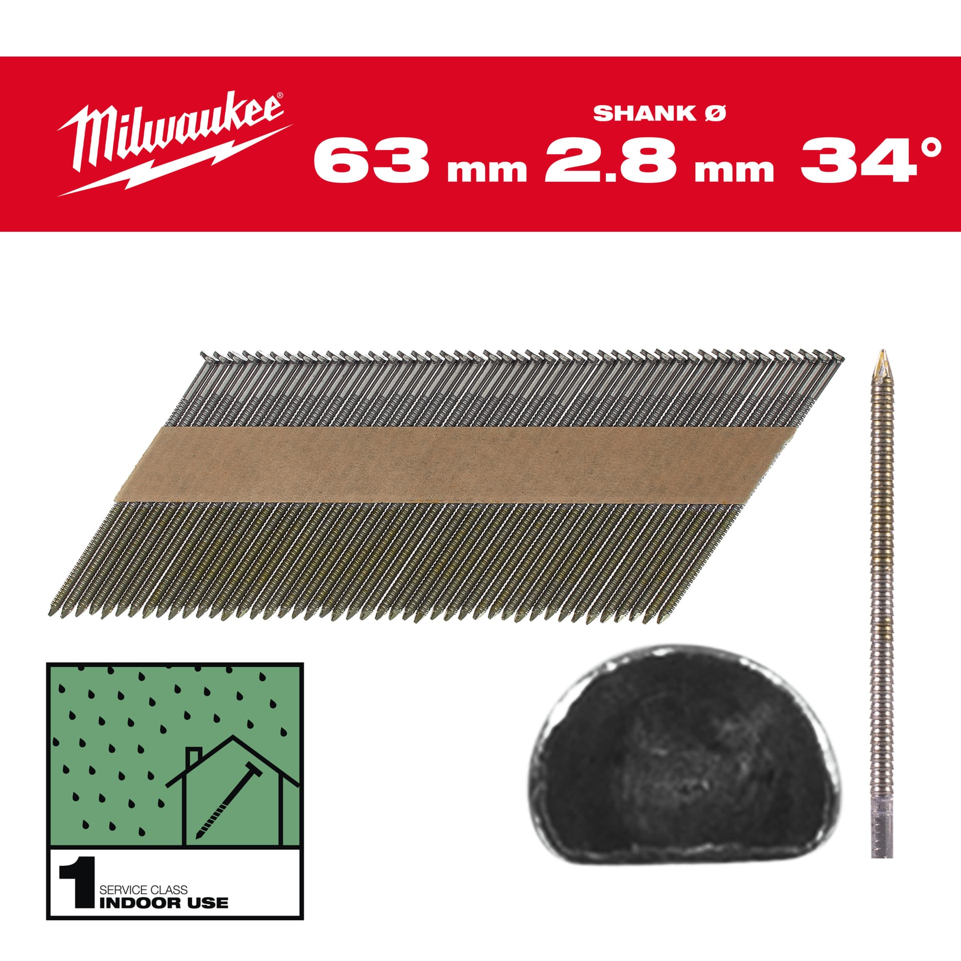 Cuie cap D, 34, 63mm, RS, 2.200 bucăți