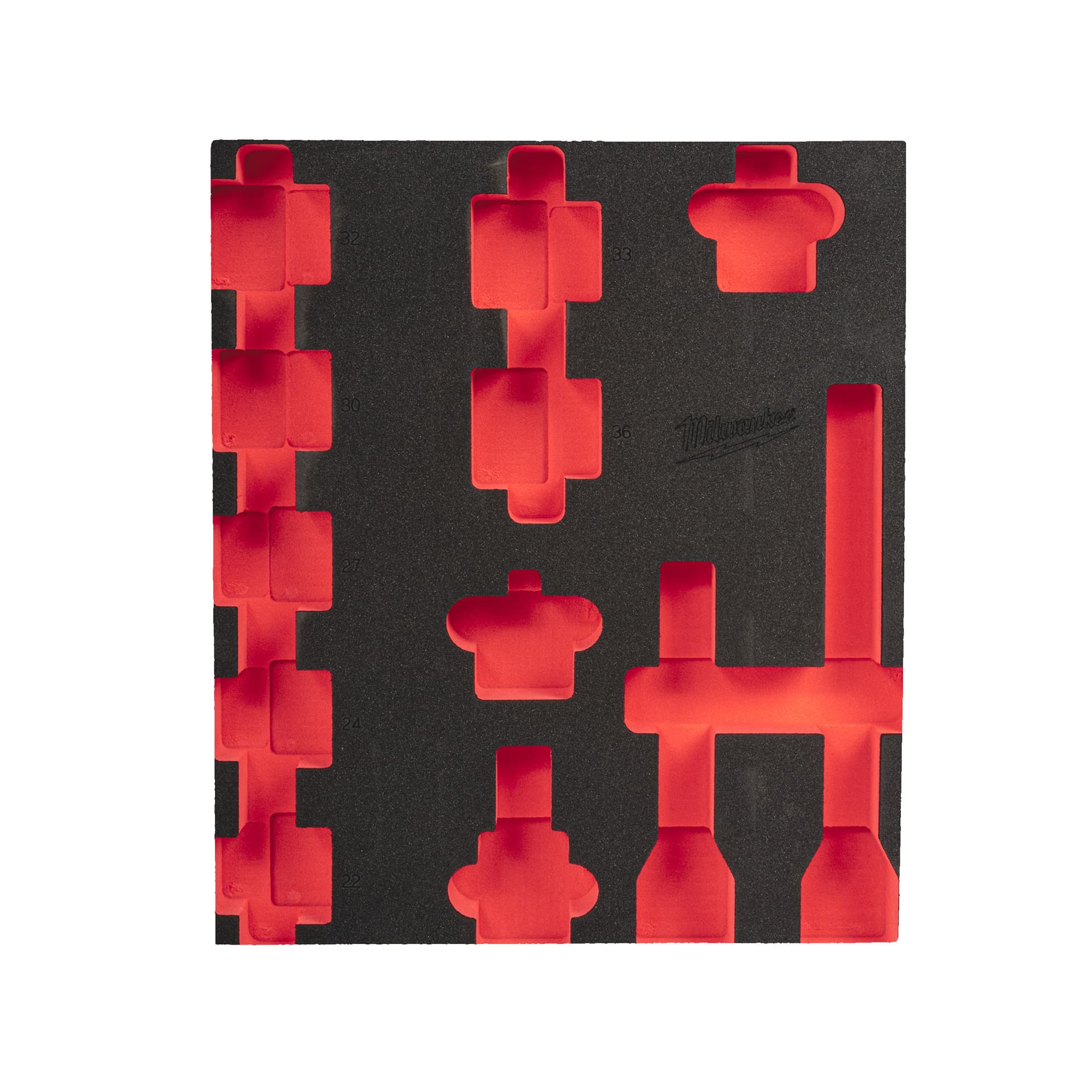 Inserție spumă, 12 buc tubulare 3/4" 2