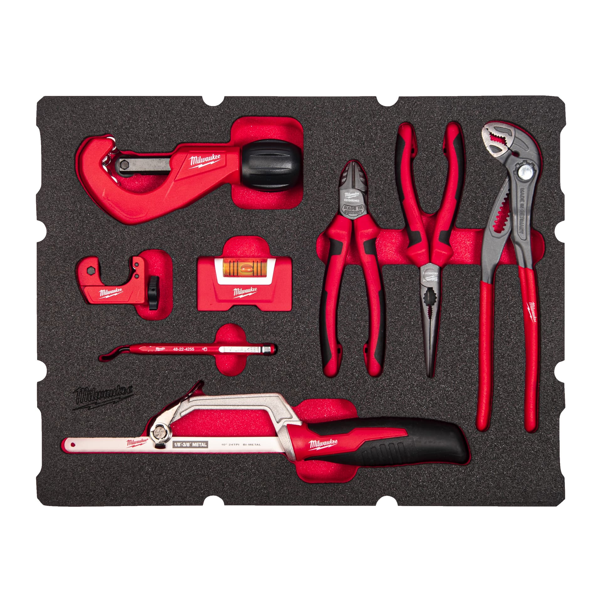 Inserție spumă Packout cu 8 scule pentru instalatori