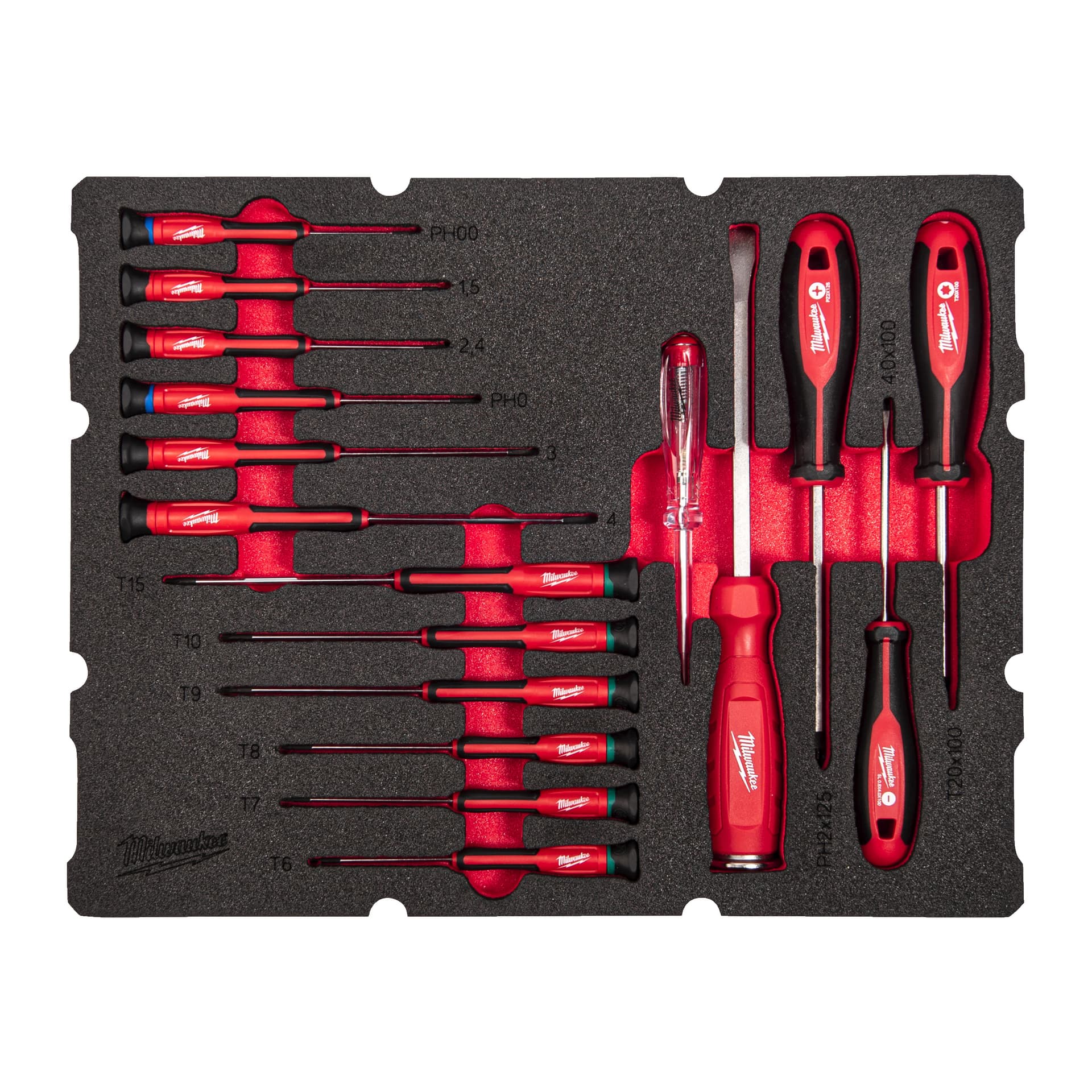 Inserție spumă Packout cu 13 șurubelnițe de precizie