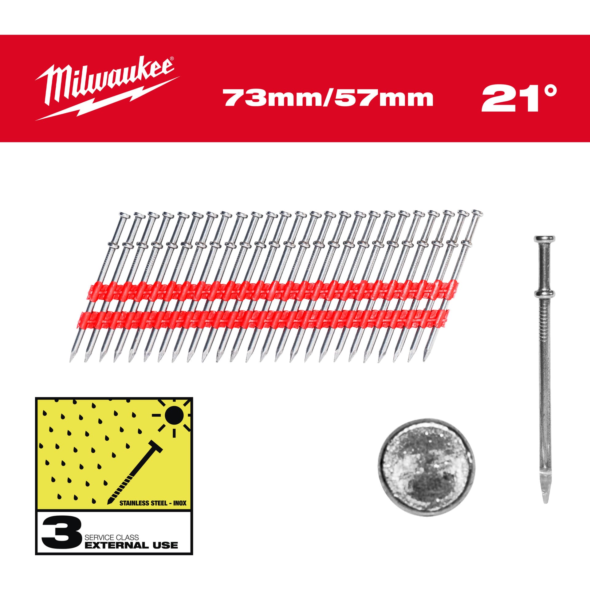 Cuie Duplex 21° Cap rotund 73mm/57mm-2000pc