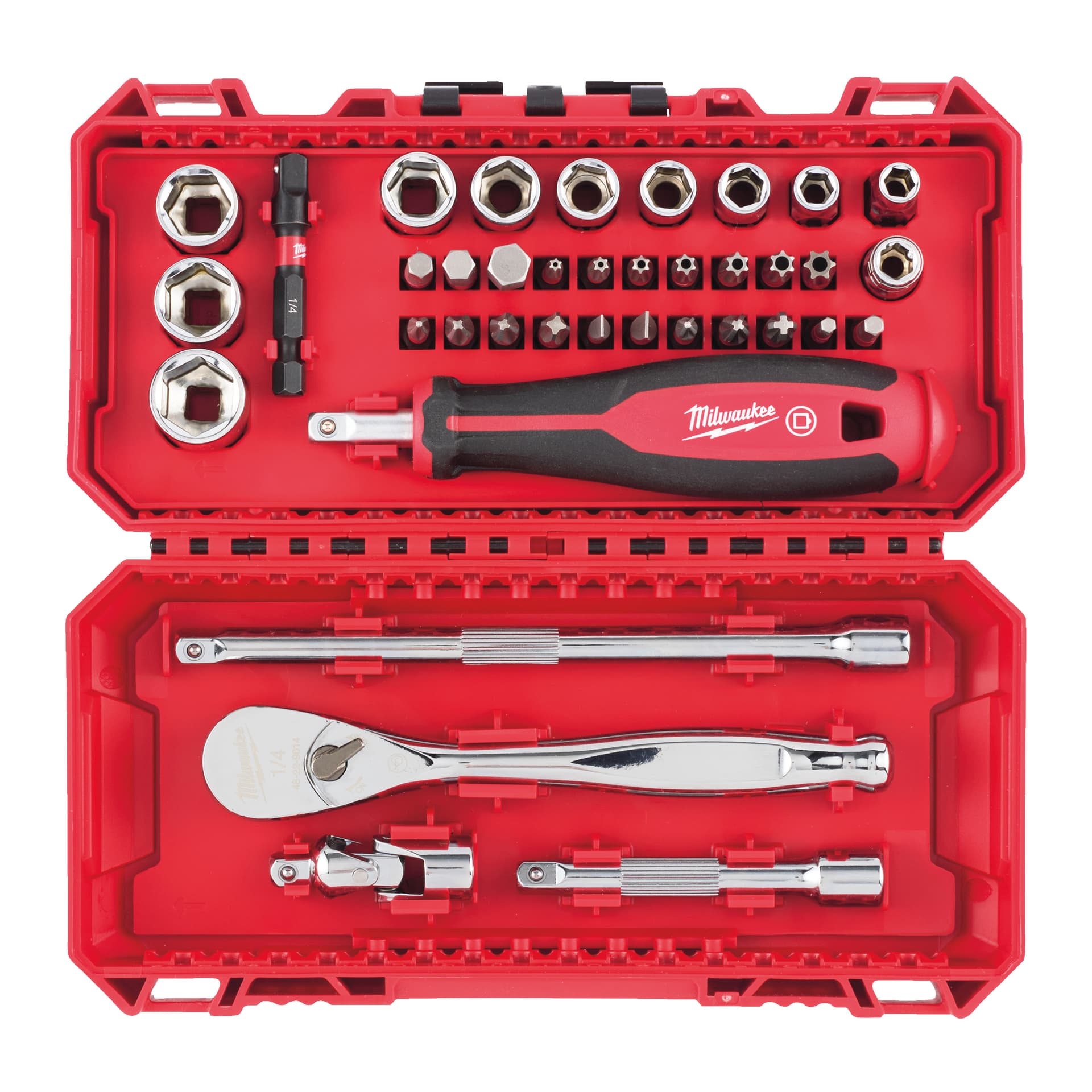 Set 38 buc clichet și tubulare 1/4
