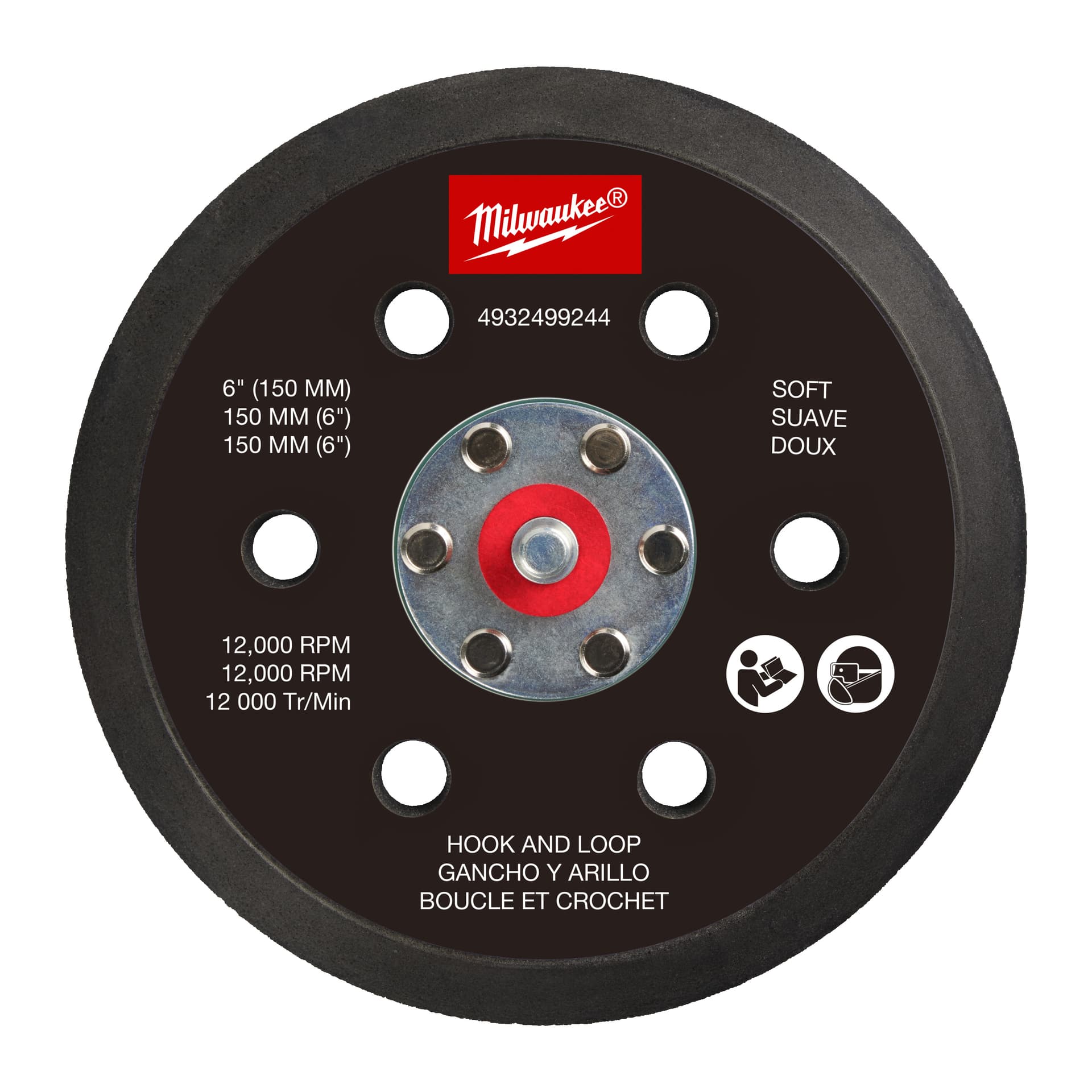 FROSBPSH150 Suport pentru șlefuitor orbital M12 FUEL™ 150 mm - moale și hook & loop