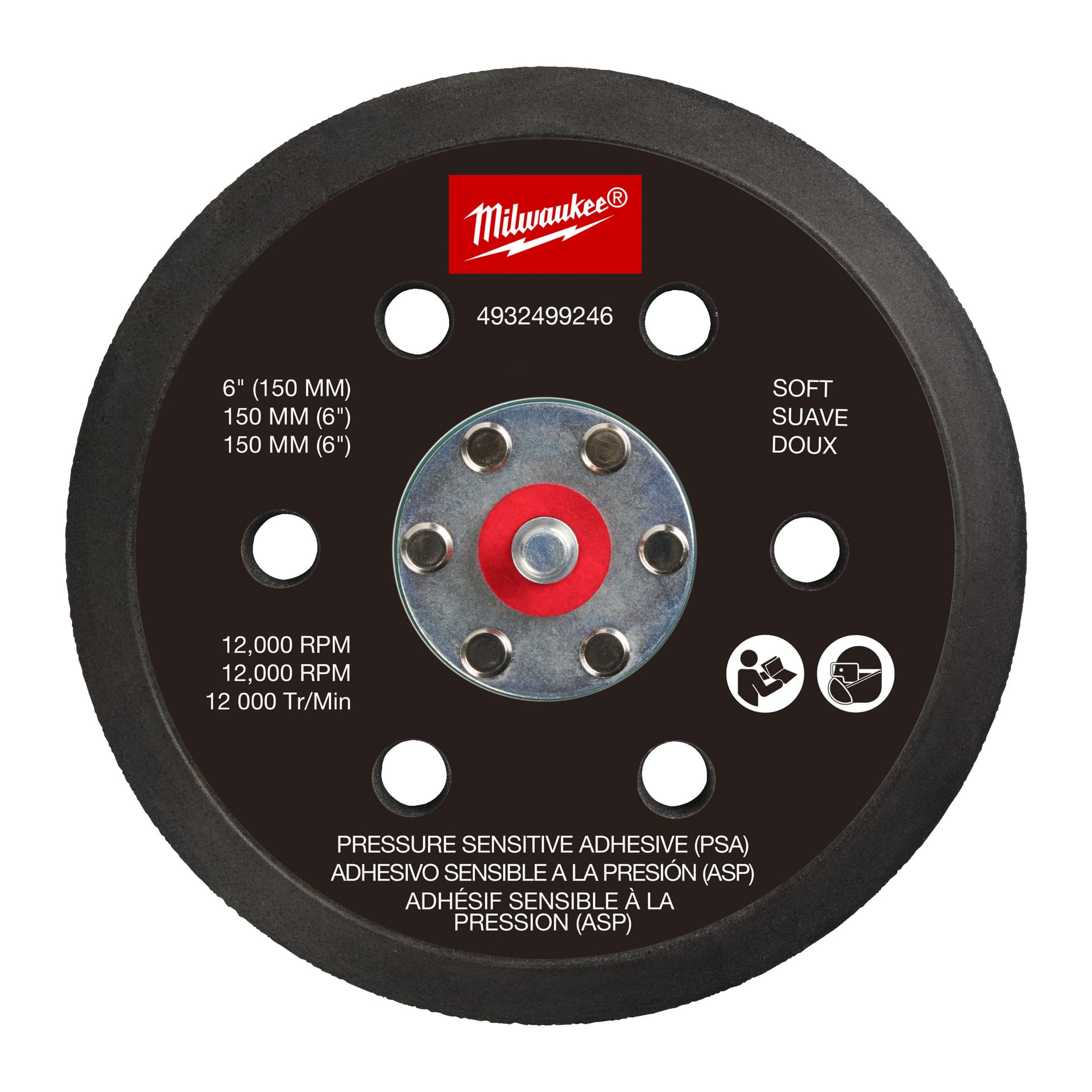 FROSBPSP150 Suport pentru șlefuitor orbital M12 FUEL™ 150 mm - moale și PSA