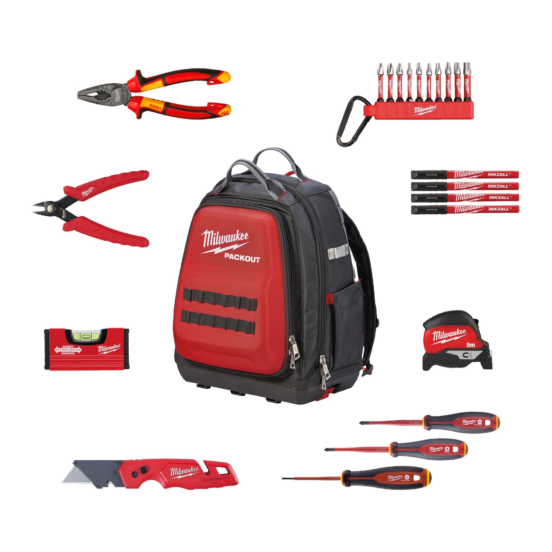 Set de unelte pentru electrician: 23 de bucăți. în rucsacul PACKOUT™