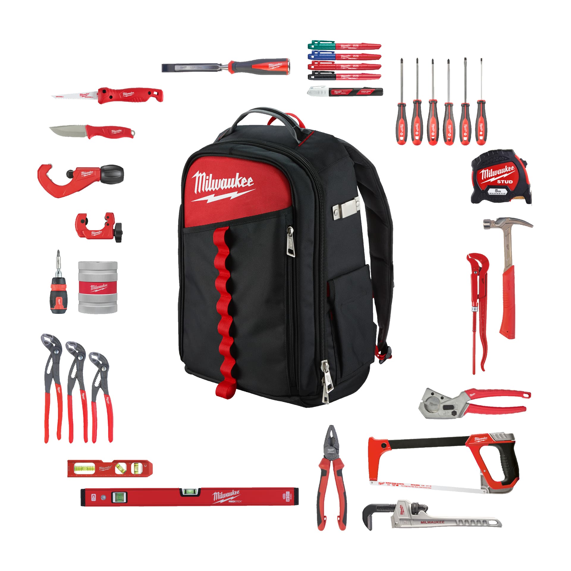 Set de unelte pentru instalatori, 38 de piese. în rucsacul PACKOUT™