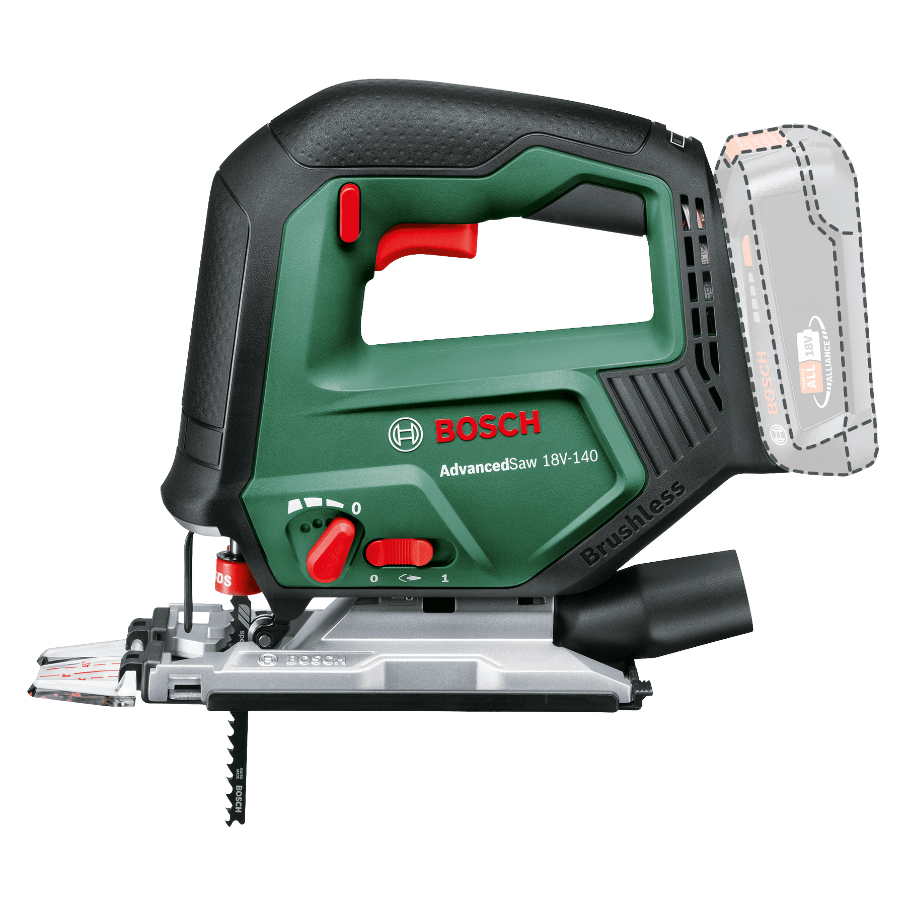 Ferăstrău vertical cu acumulator AdvancedSaw 18V-140