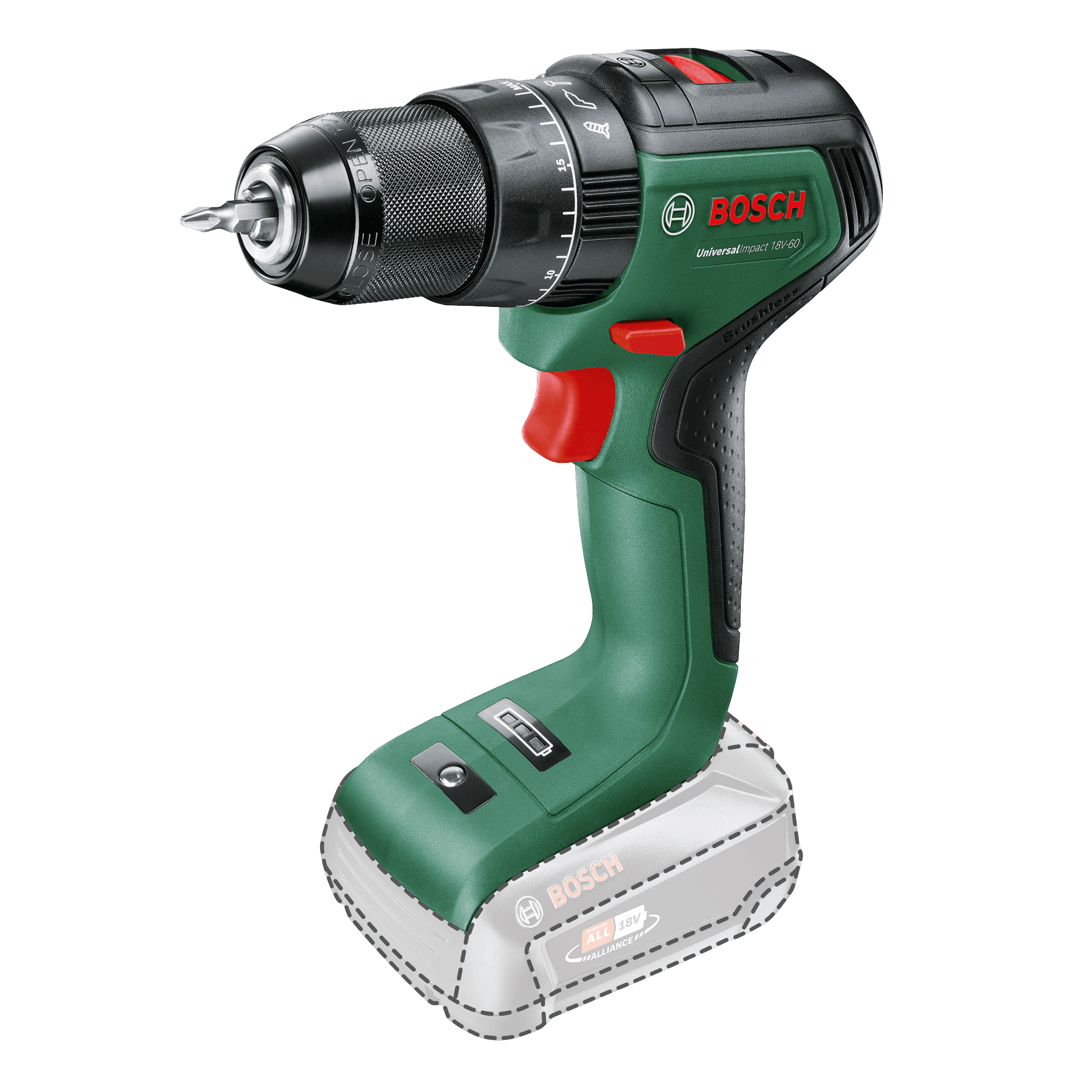 Maşină de găurit cu percuţie cu acumulator UniversalImpact 18V-60