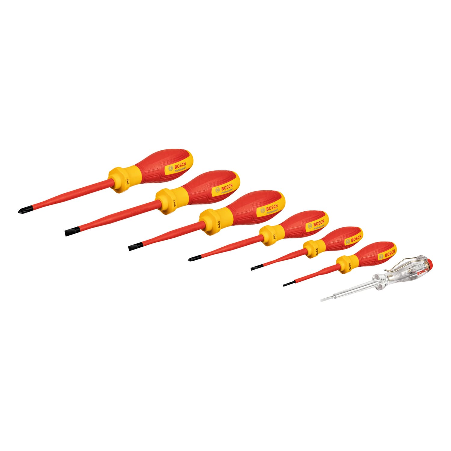 Vde screwdriver set, sl/ph, 7 pcs