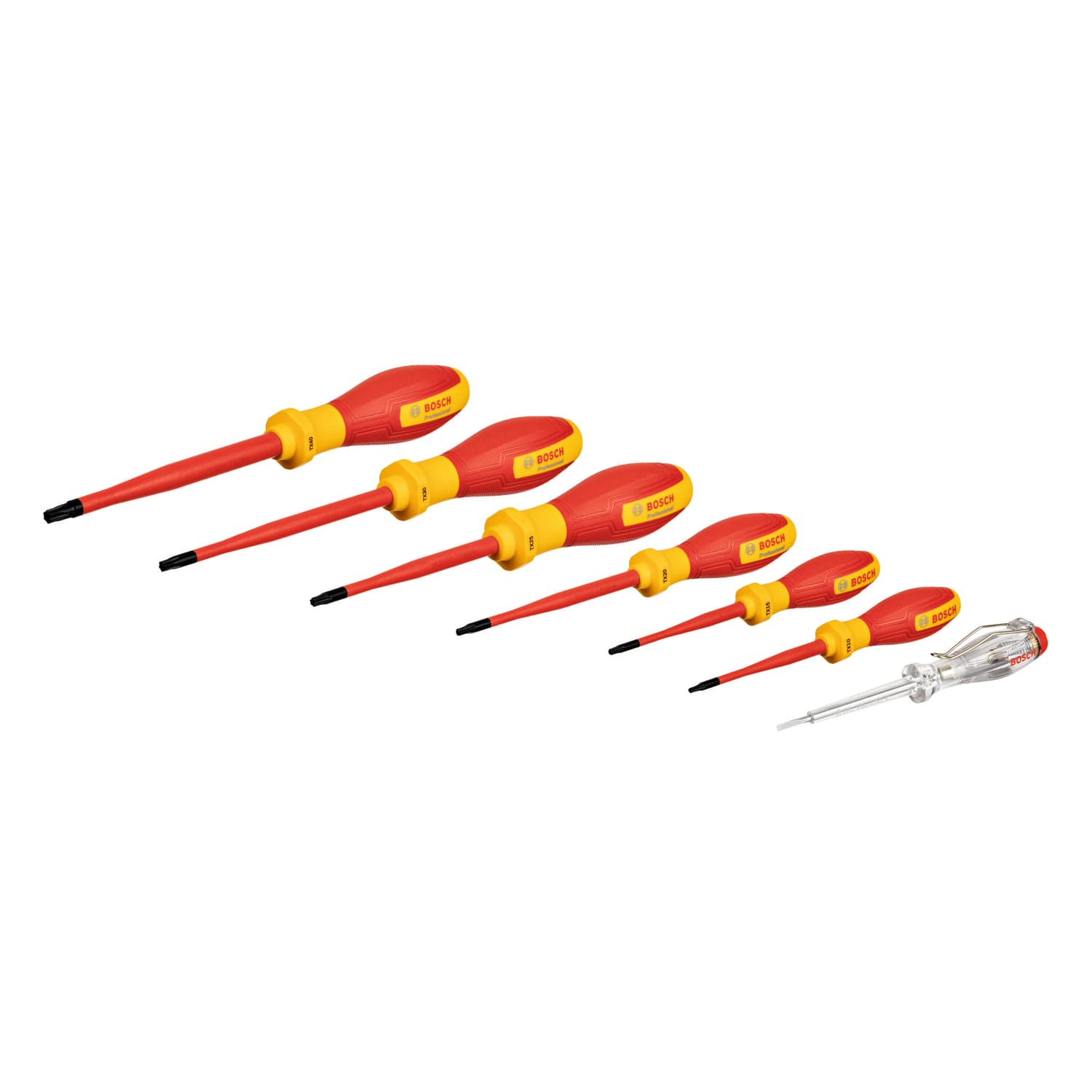 Vde screwdriver set, tx, 7 pcs