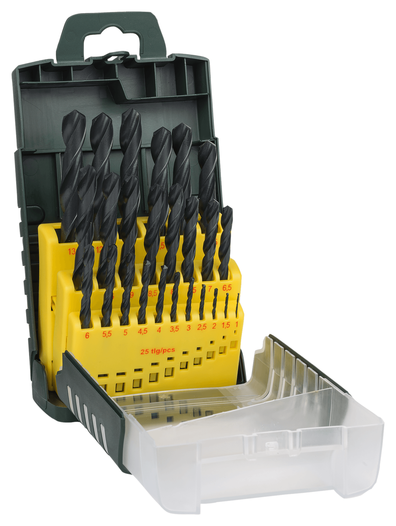 Set de burghie pentru metal hss-r, 25 bucăți