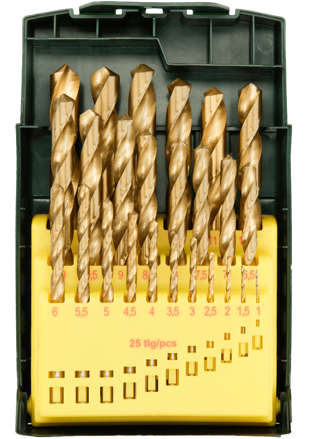 Set de burghie pentru metal hss-tin, din 338 25 bucăți