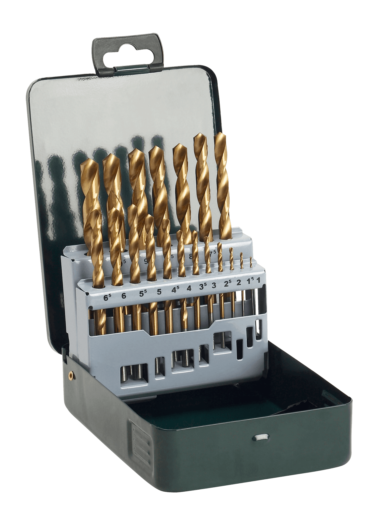 Set de burghie pentru metal hss-tin, din 338 19 bucăți