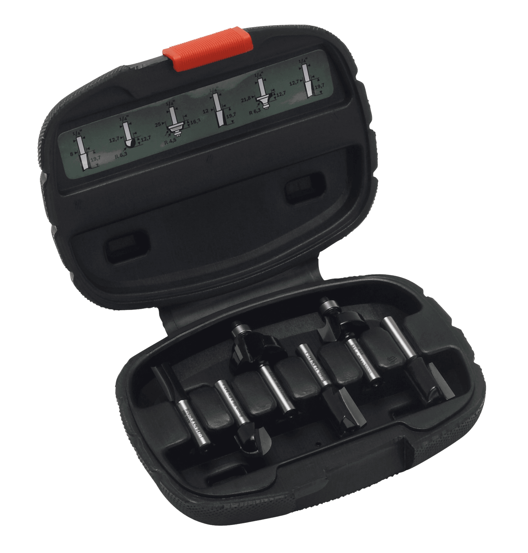 Set de freze de profilat canturi cu carburi de tungsten 6 bucăți