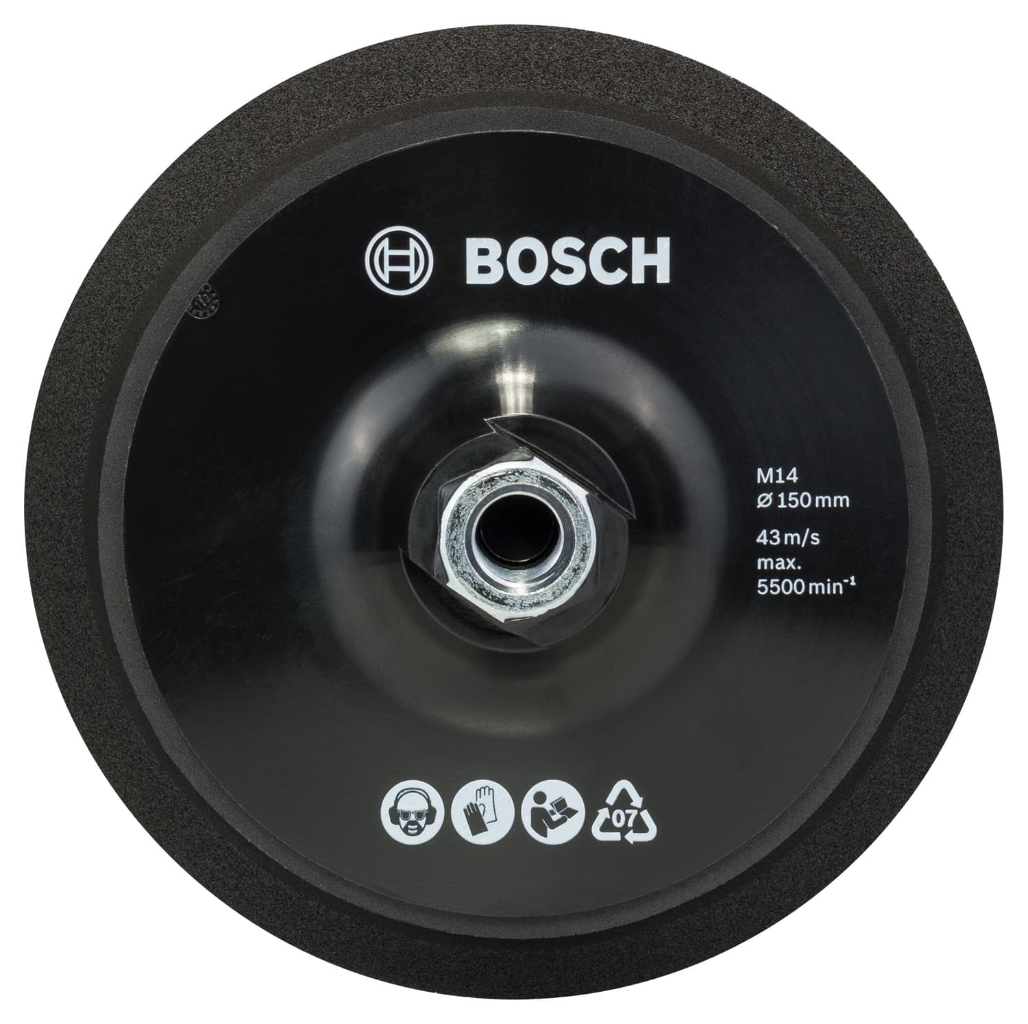 Disc-suport m14, cu diametrul de 150 mm, cu sistem de prindere tip arici, 150mm