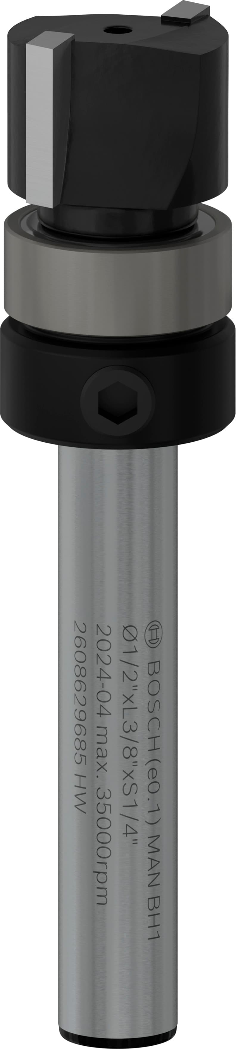 PRO Router Bit for Precision flush trimming wood, 12,7mm x 56mm